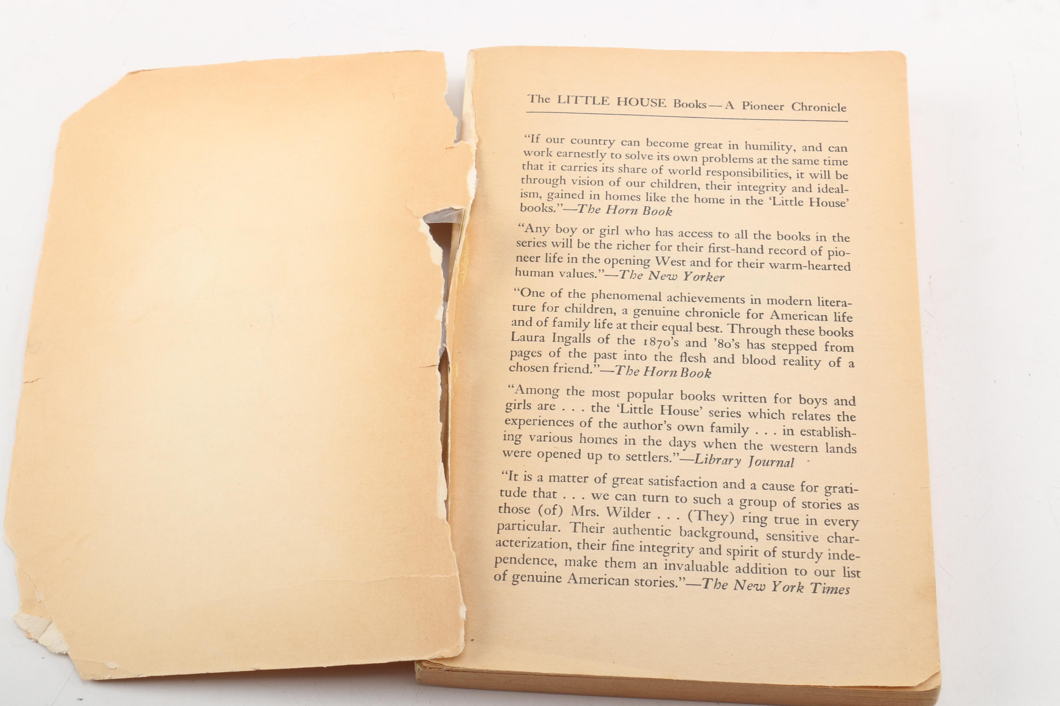 1971 "Little House on the Prairie" Harper Trophy Books