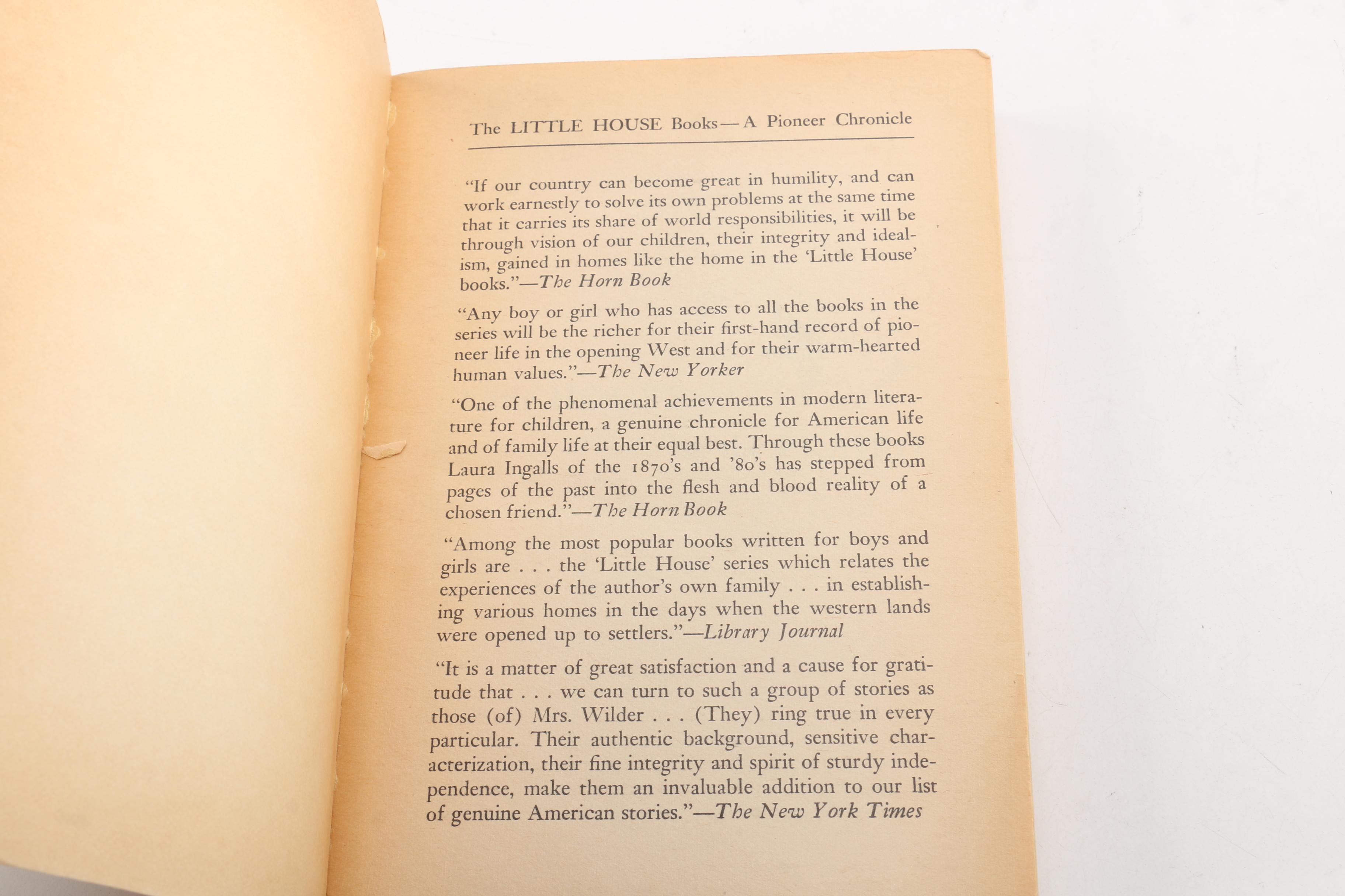 1971 "Little House on the Prairie" Harper Trophy Books