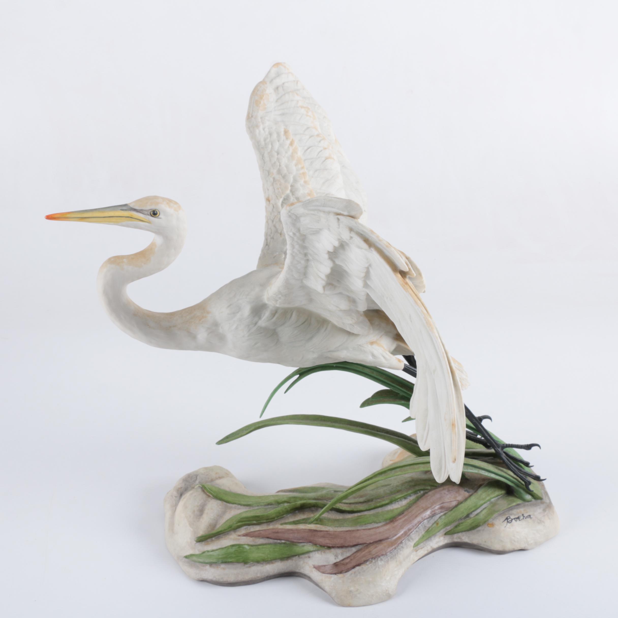 Boehm "The Great Egret" Porcelain Sculpture for National Audubon Society