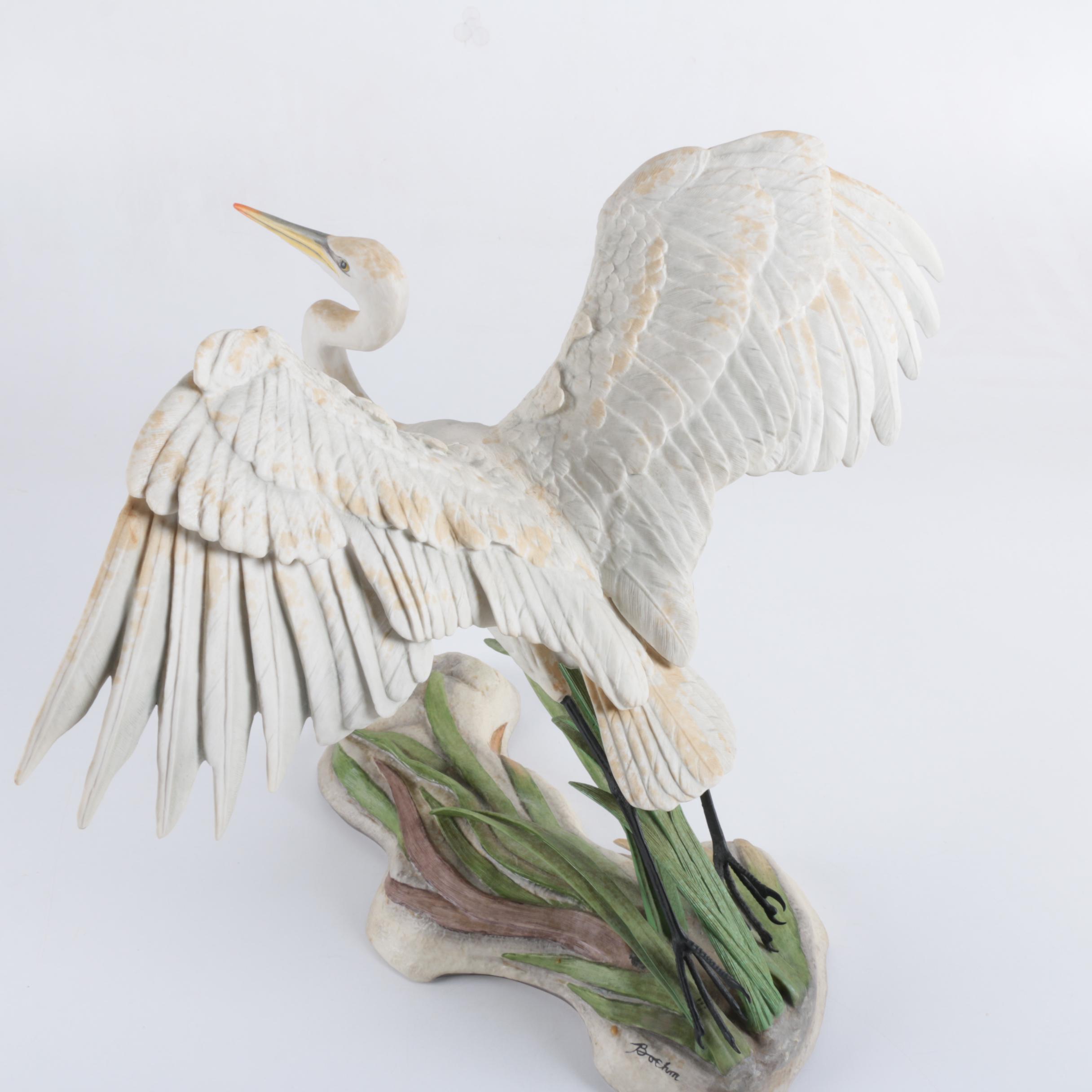 Boehm "The Great Egret" Porcelain Sculpture for National Audubon Society
