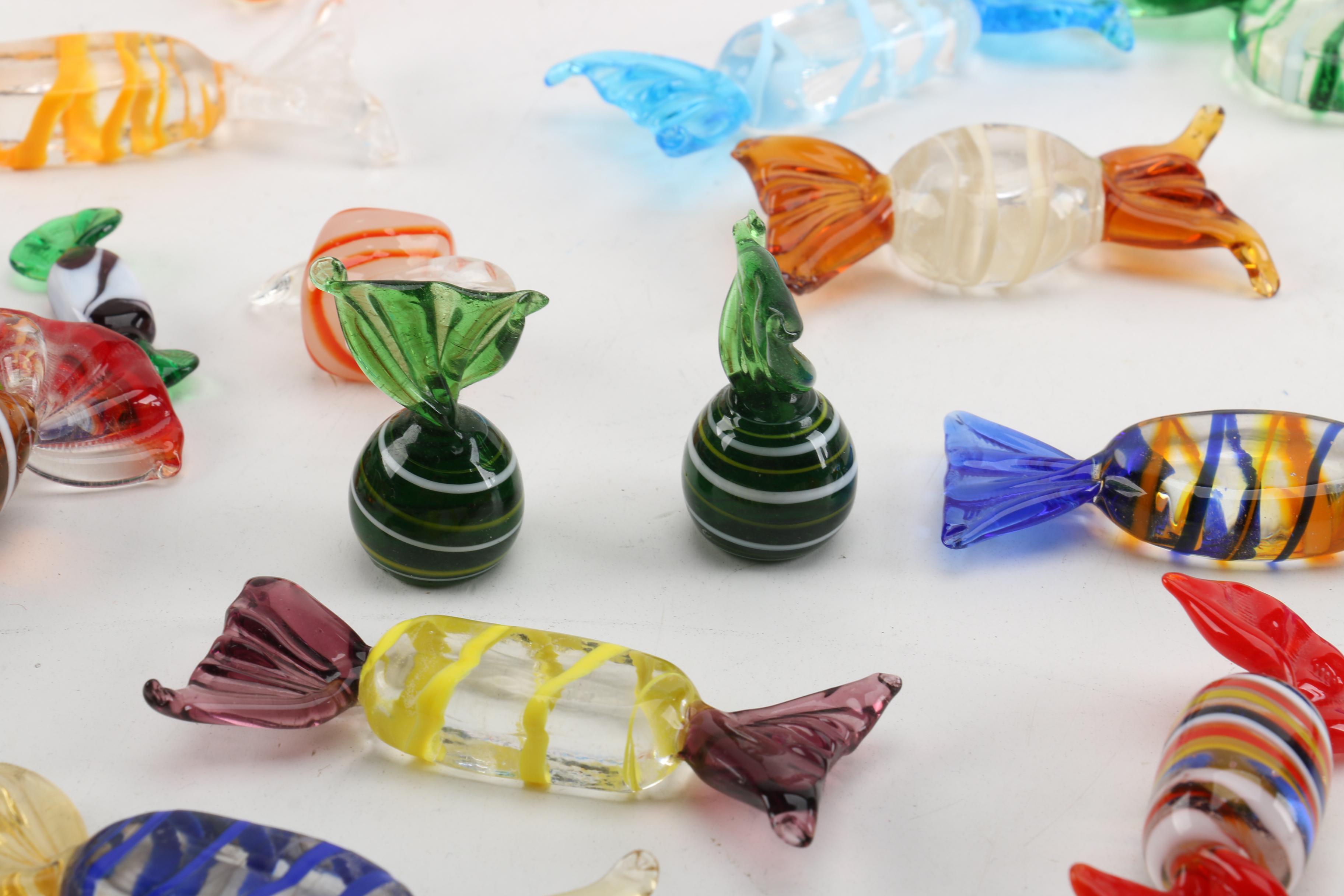 Collection of Murano Style Glass Candies