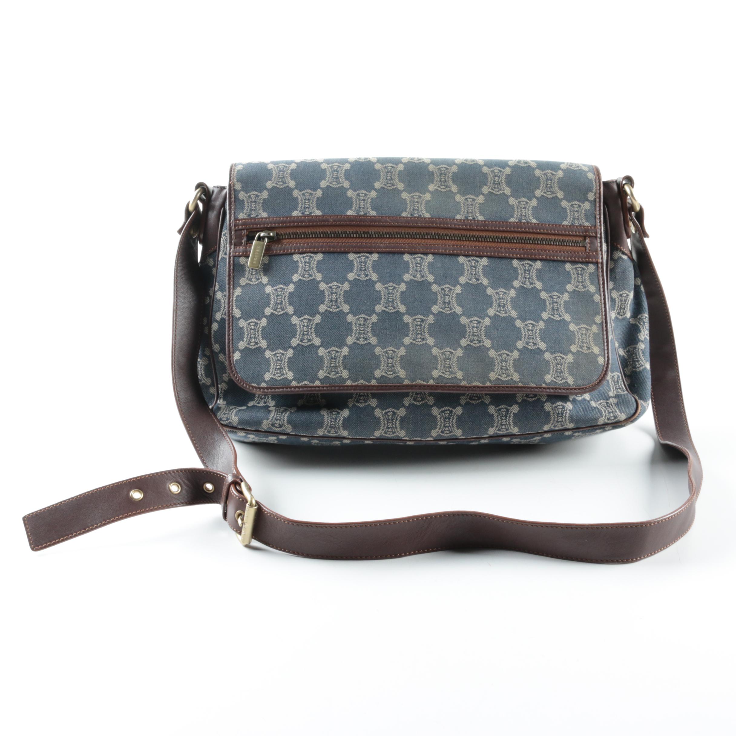 Céline Macadam Canvas Messenger Bag