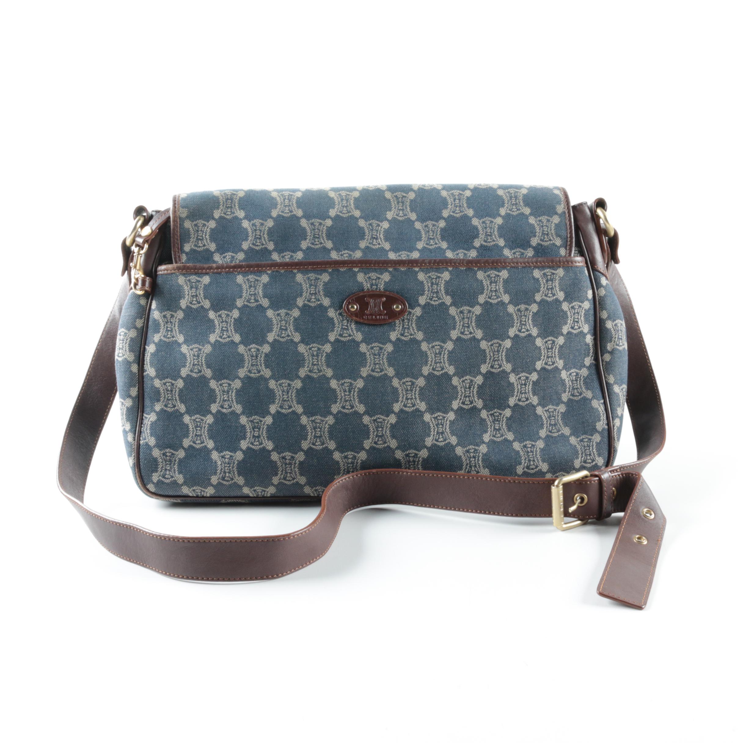 Céline Macadam Canvas Messenger Bag