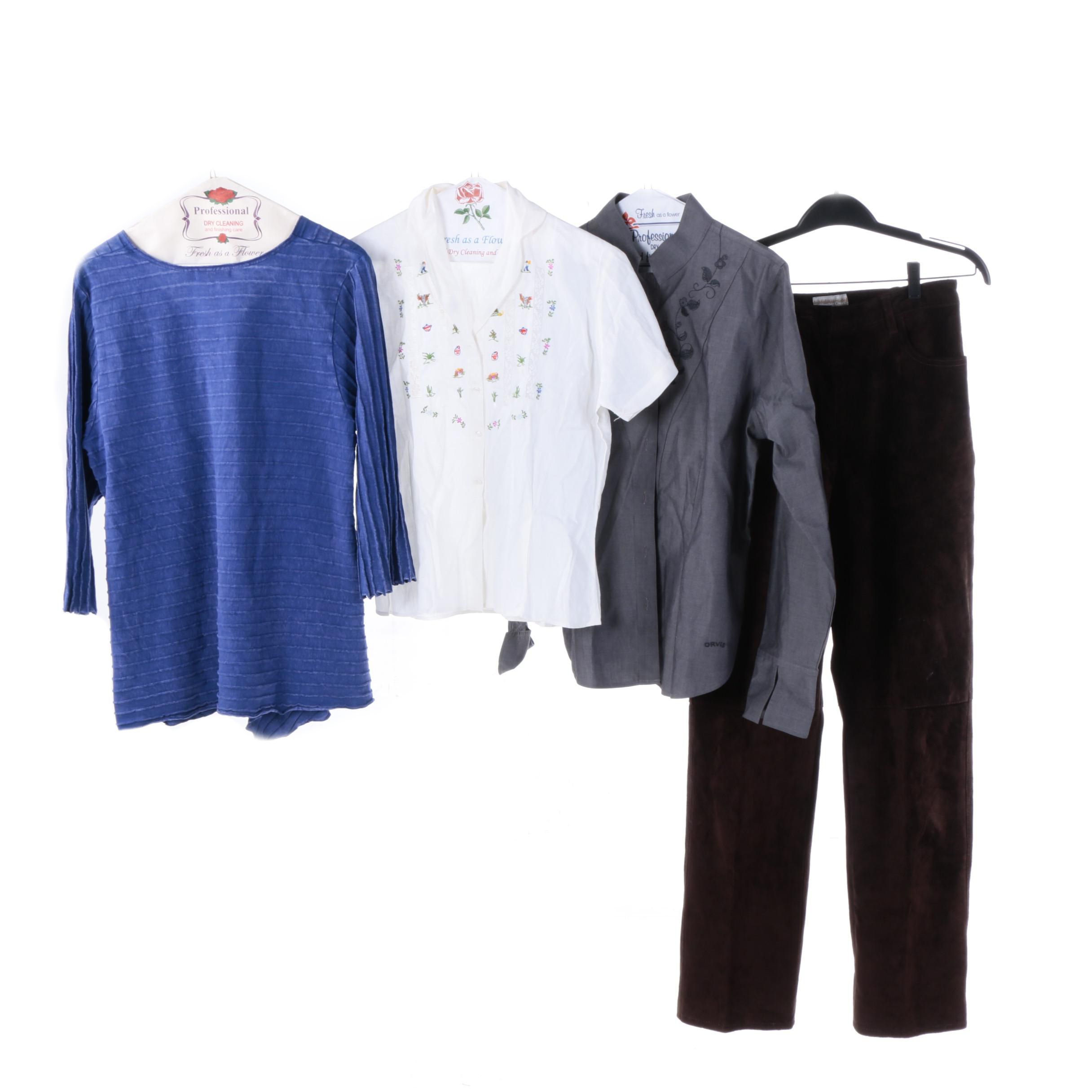 Women's Shirts and Pants Including Orvis