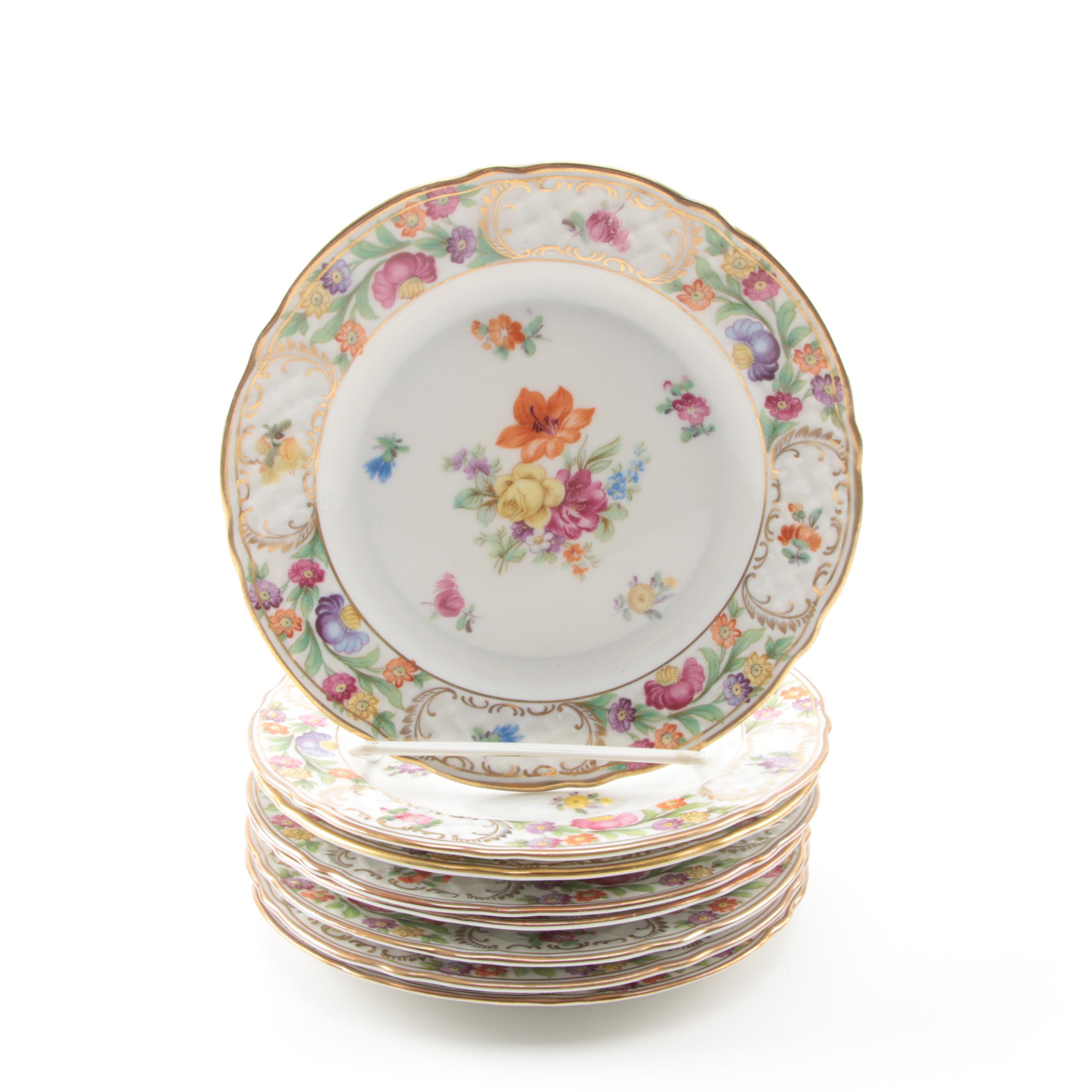 Schumann "Empress Dresden Flowers" Porcelain Plates