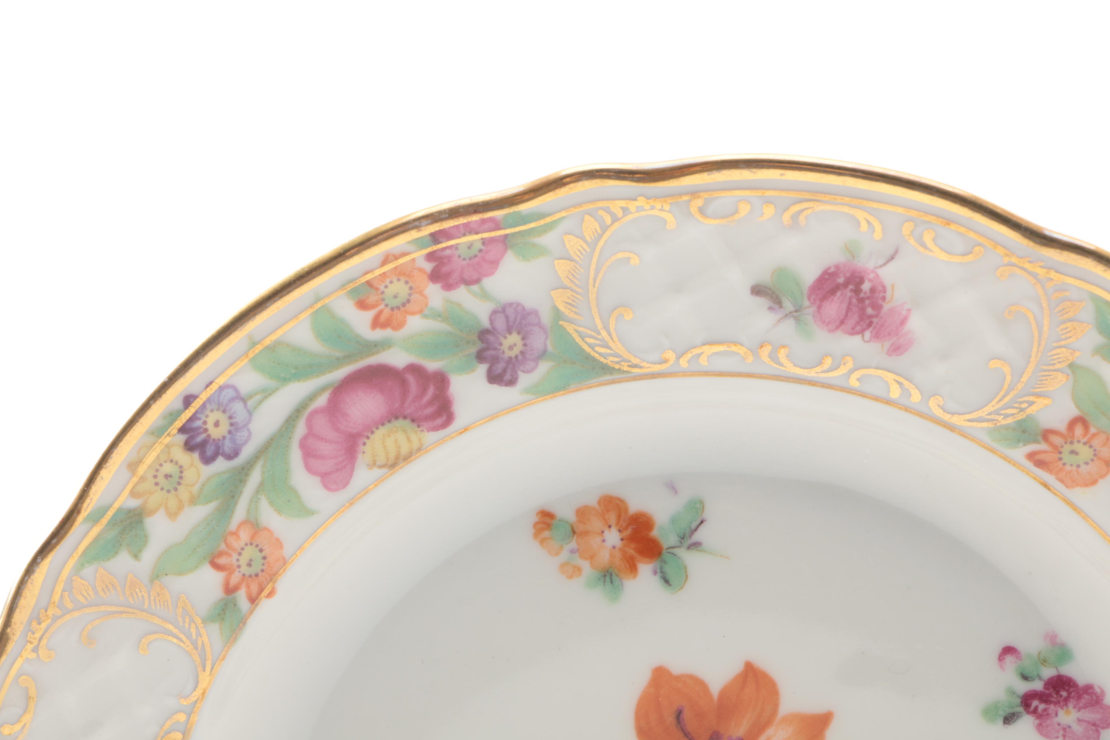 Schumann "Empress Dresden Flowers" Porcelain Plates