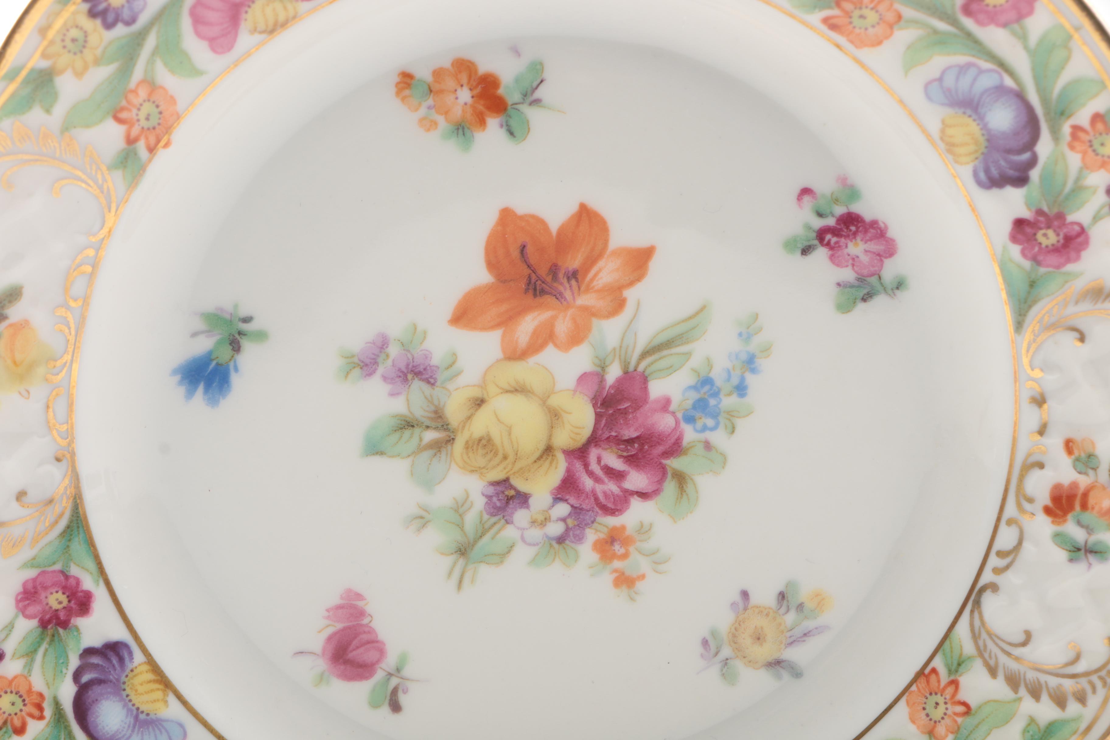 Schumann "Empress Dresden Flowers" Porcelain Plates