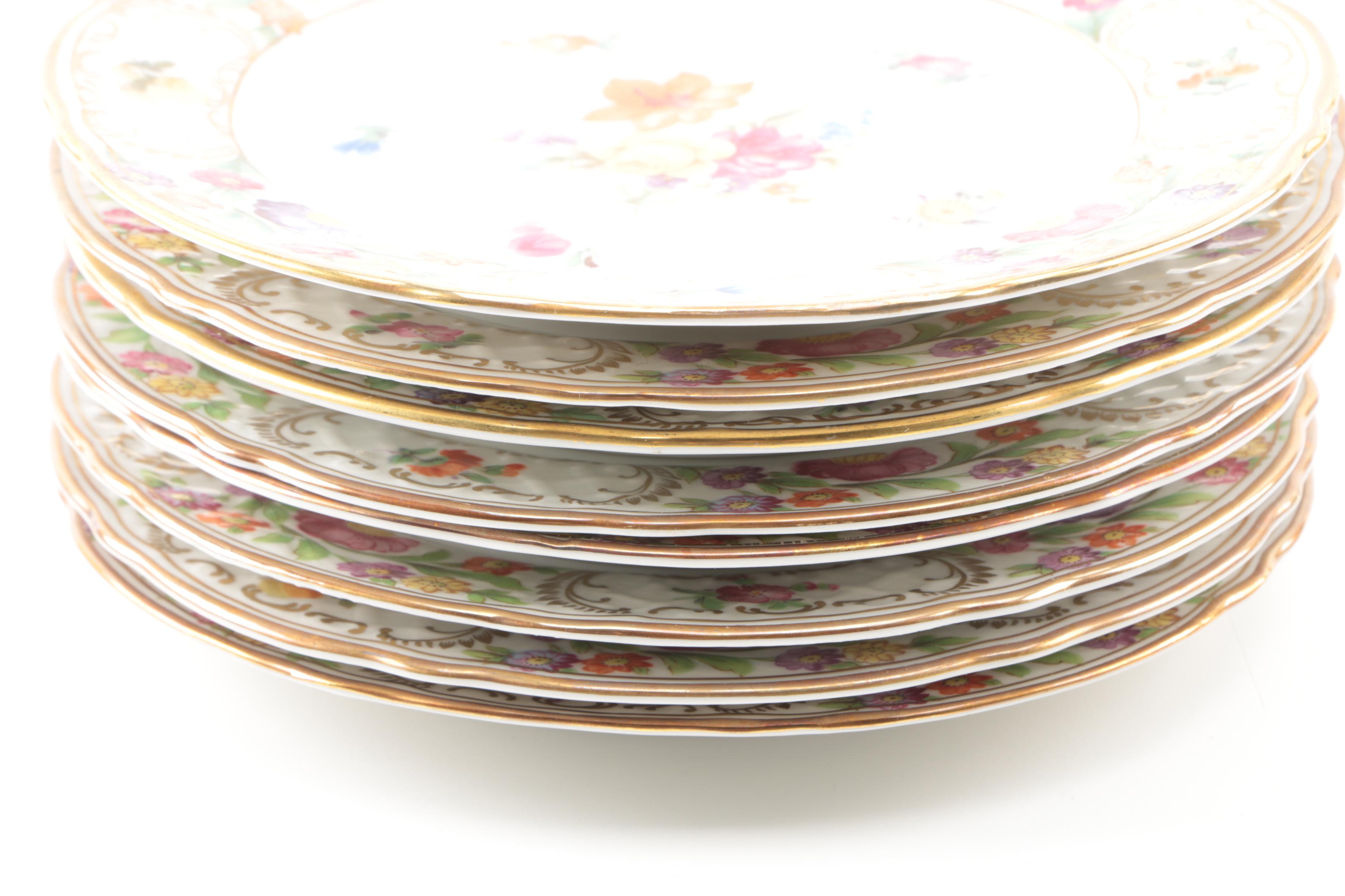 Schumann "Empress Dresden Flowers" Porcelain Plates