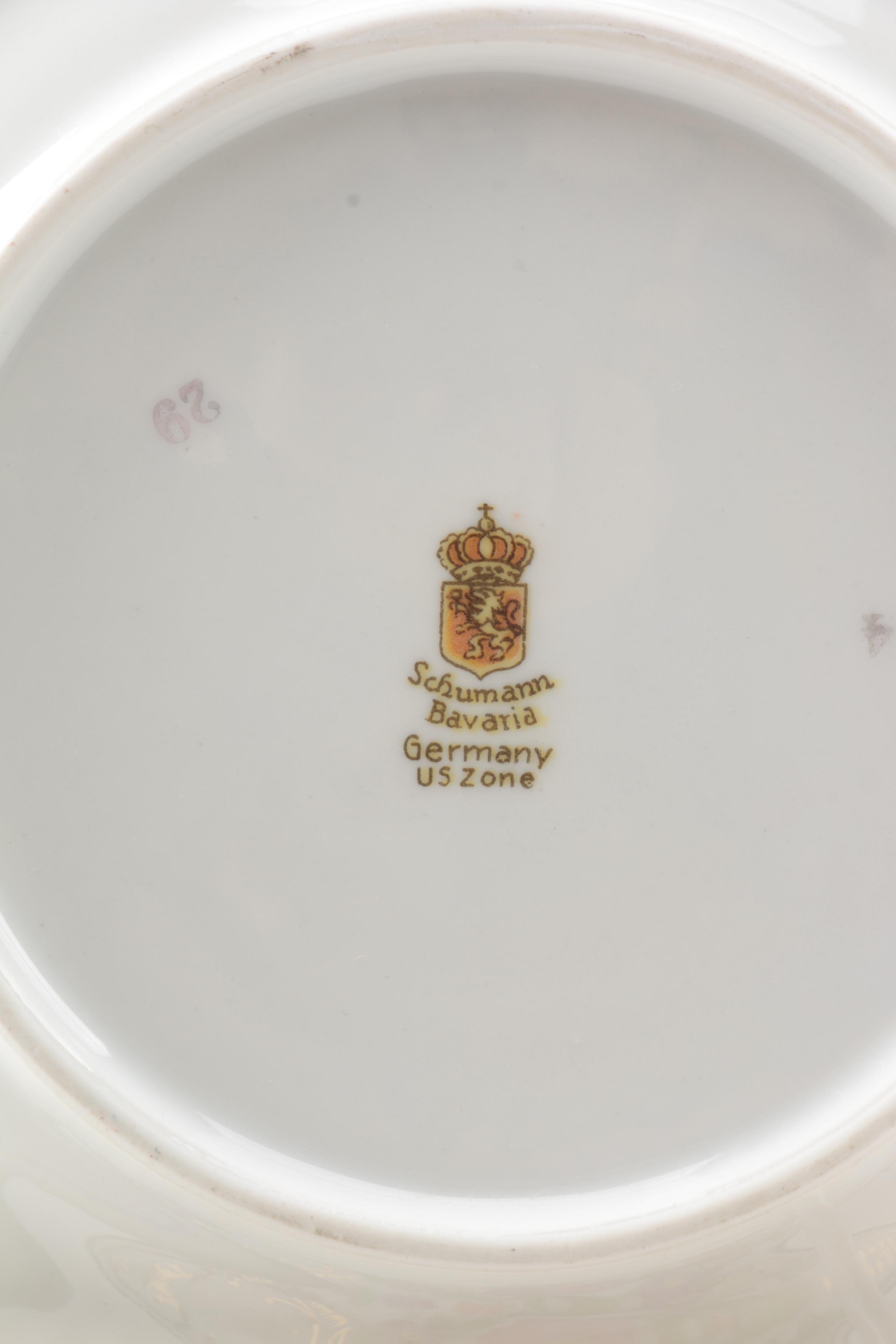 Schumann "Empress Dresden Flowers" Porcelain Plates