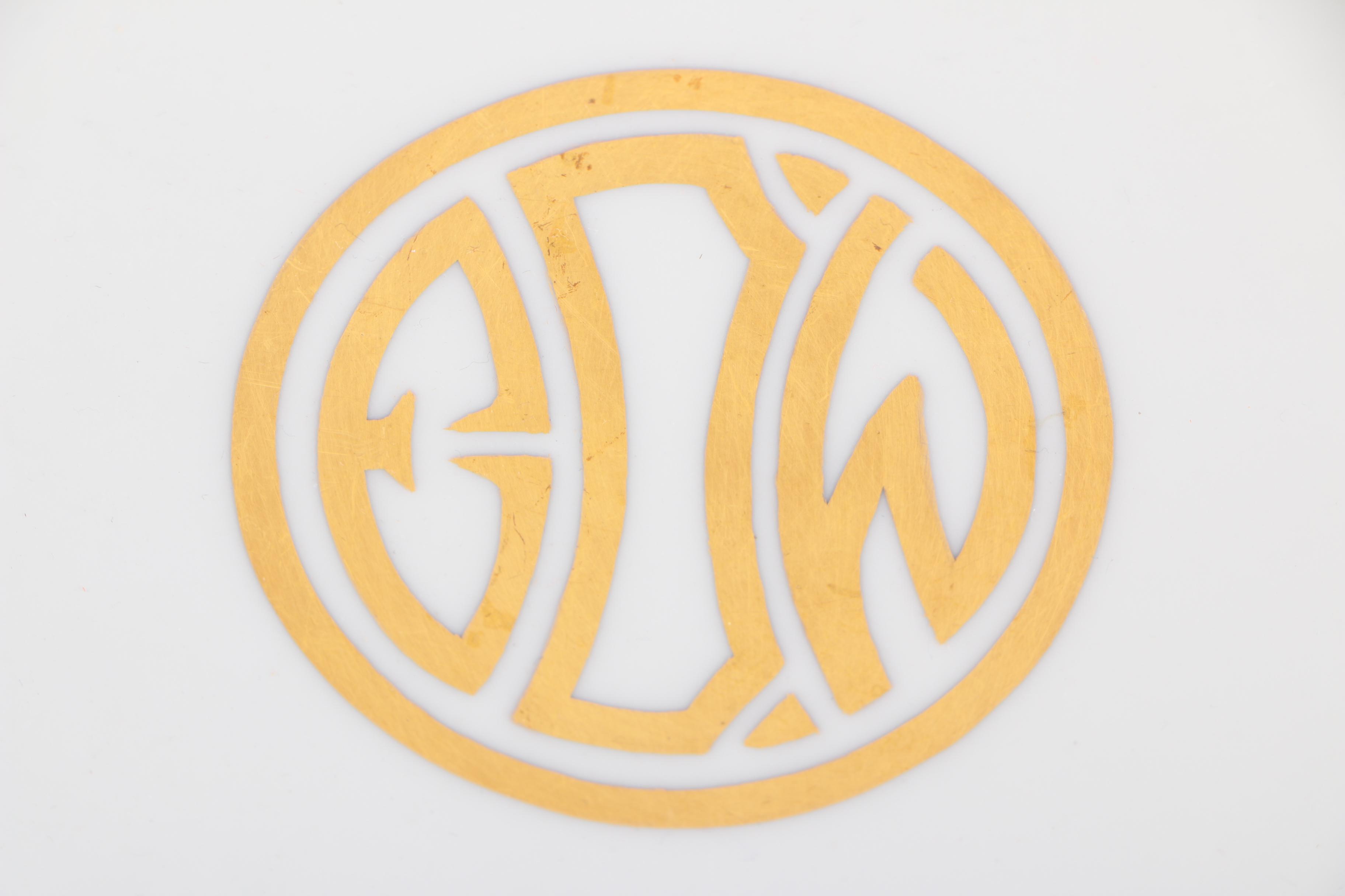 Monogrammed Limoges Porcelain Dessert Set