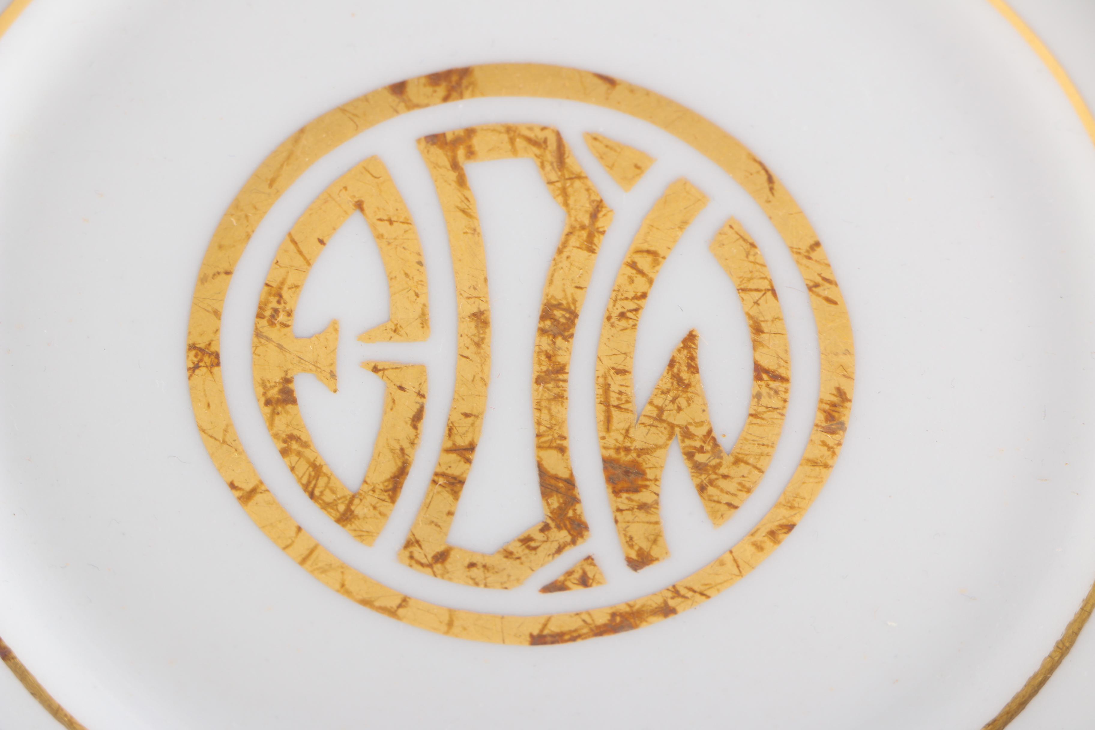 Monogrammed Limoges Porcelain Dessert Set