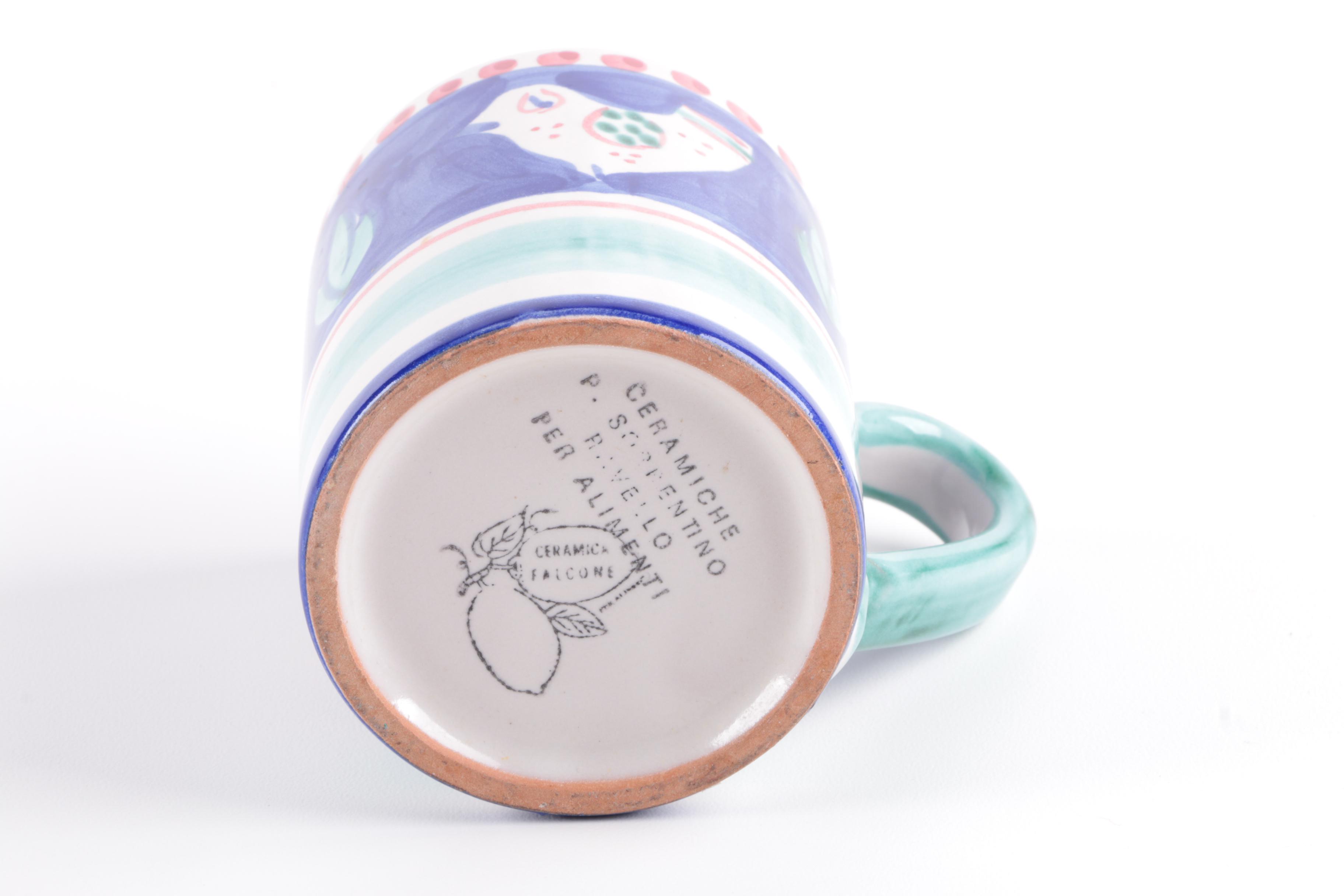 Vintage Klafestrom Cast Enamel Serving Dish and Italian "Solimene" Pottery