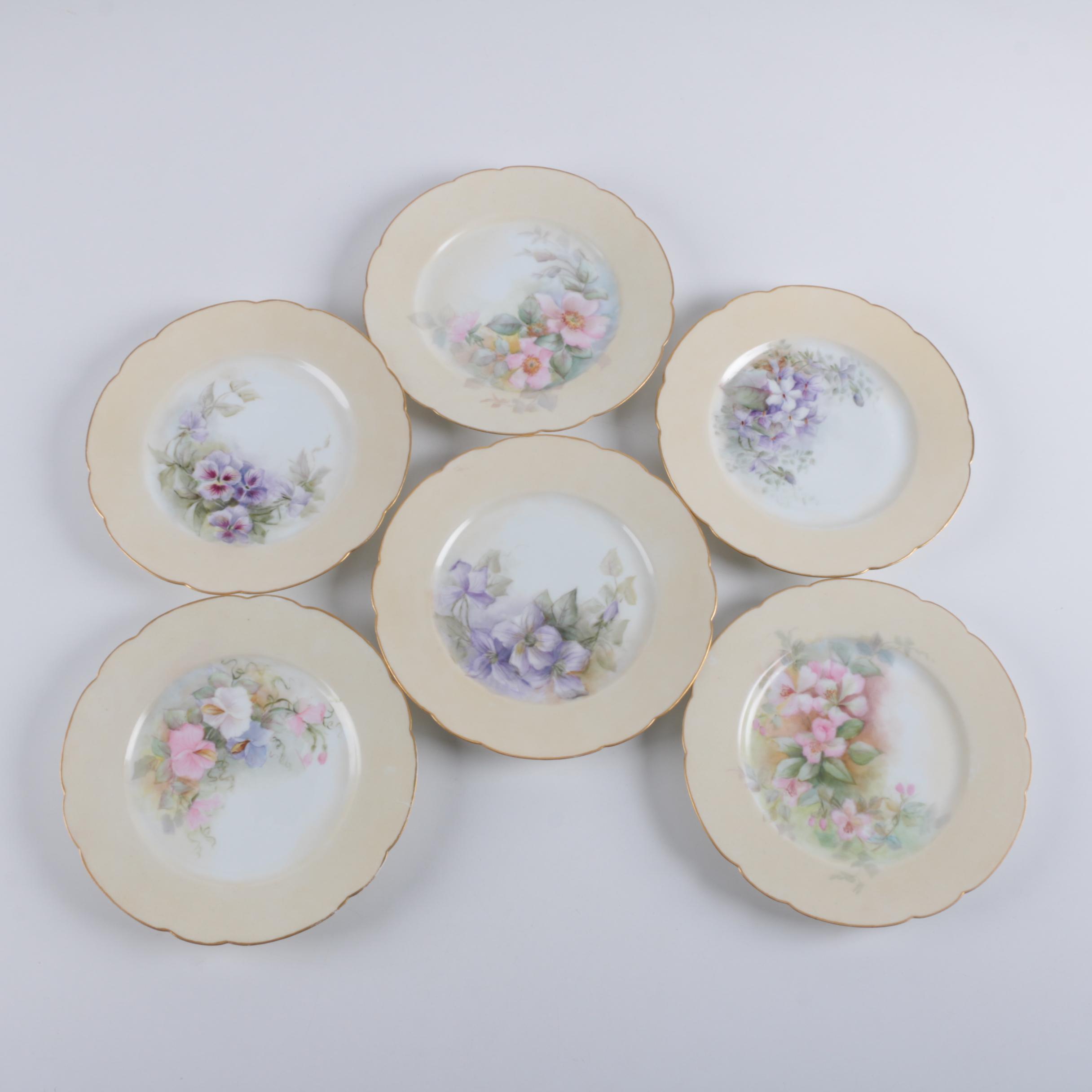 Hand Painted Haviland Limoges Porcelain Plates