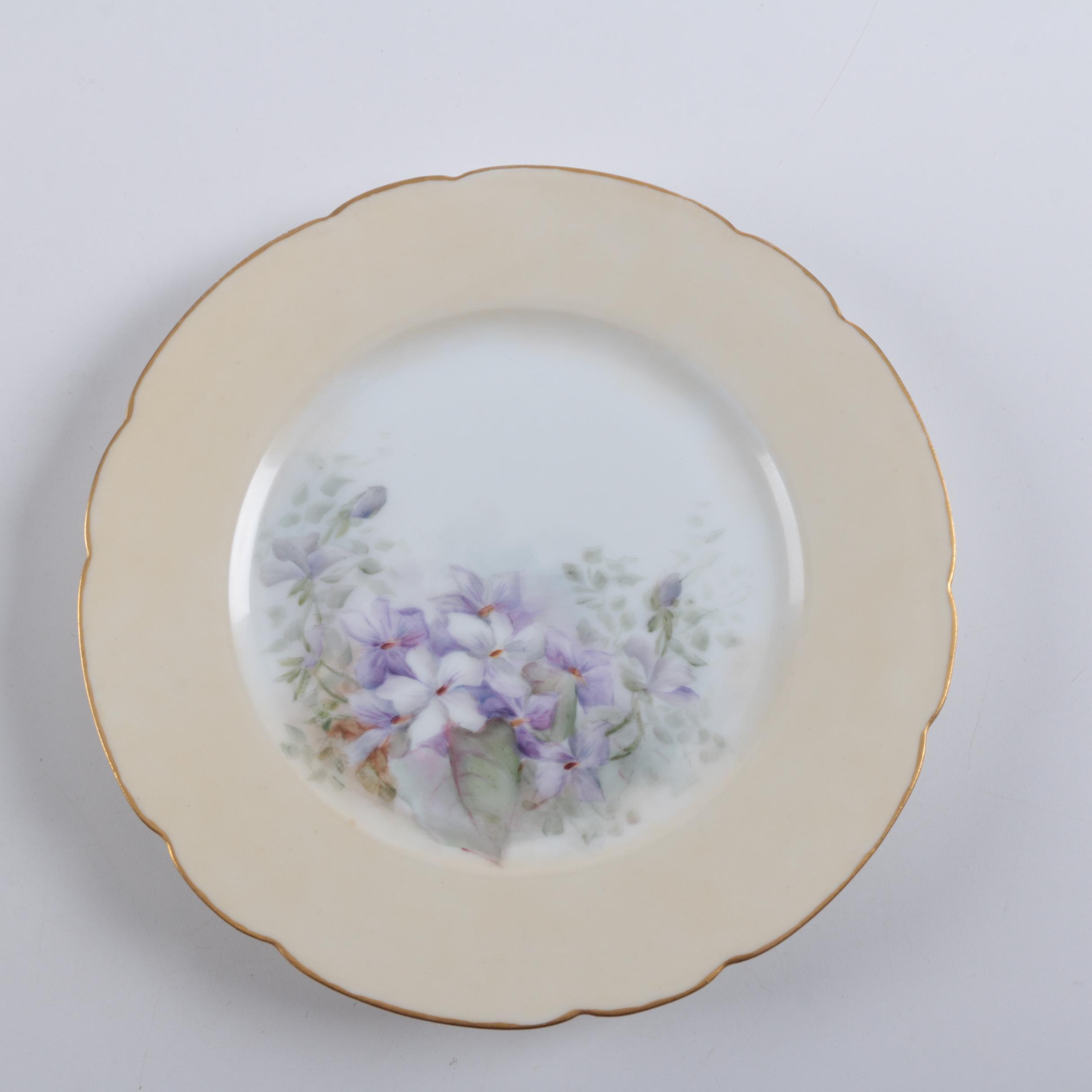 Hand Painted Haviland Limoges Porcelain Plates