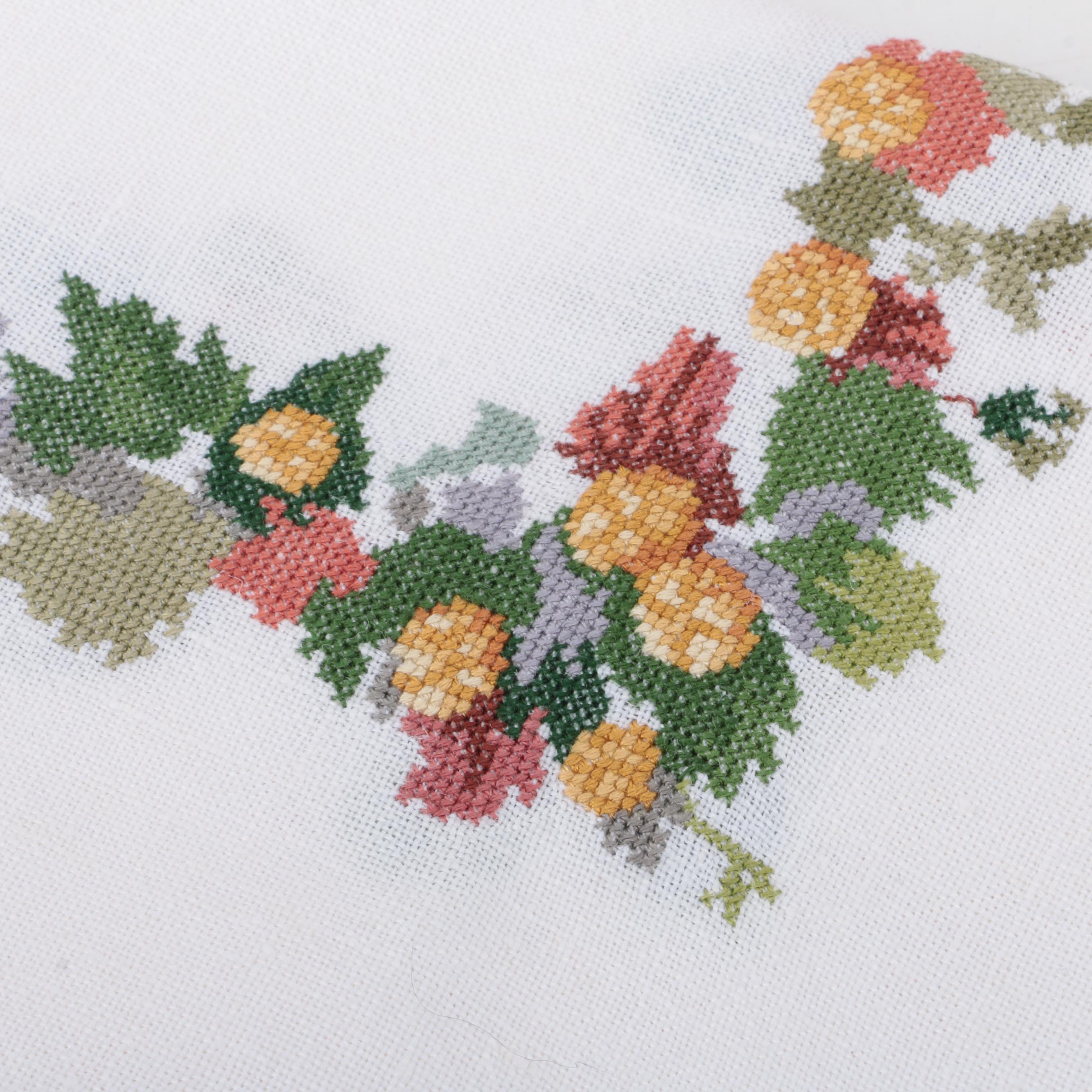 Vintage Needle-Work Embellished Linens