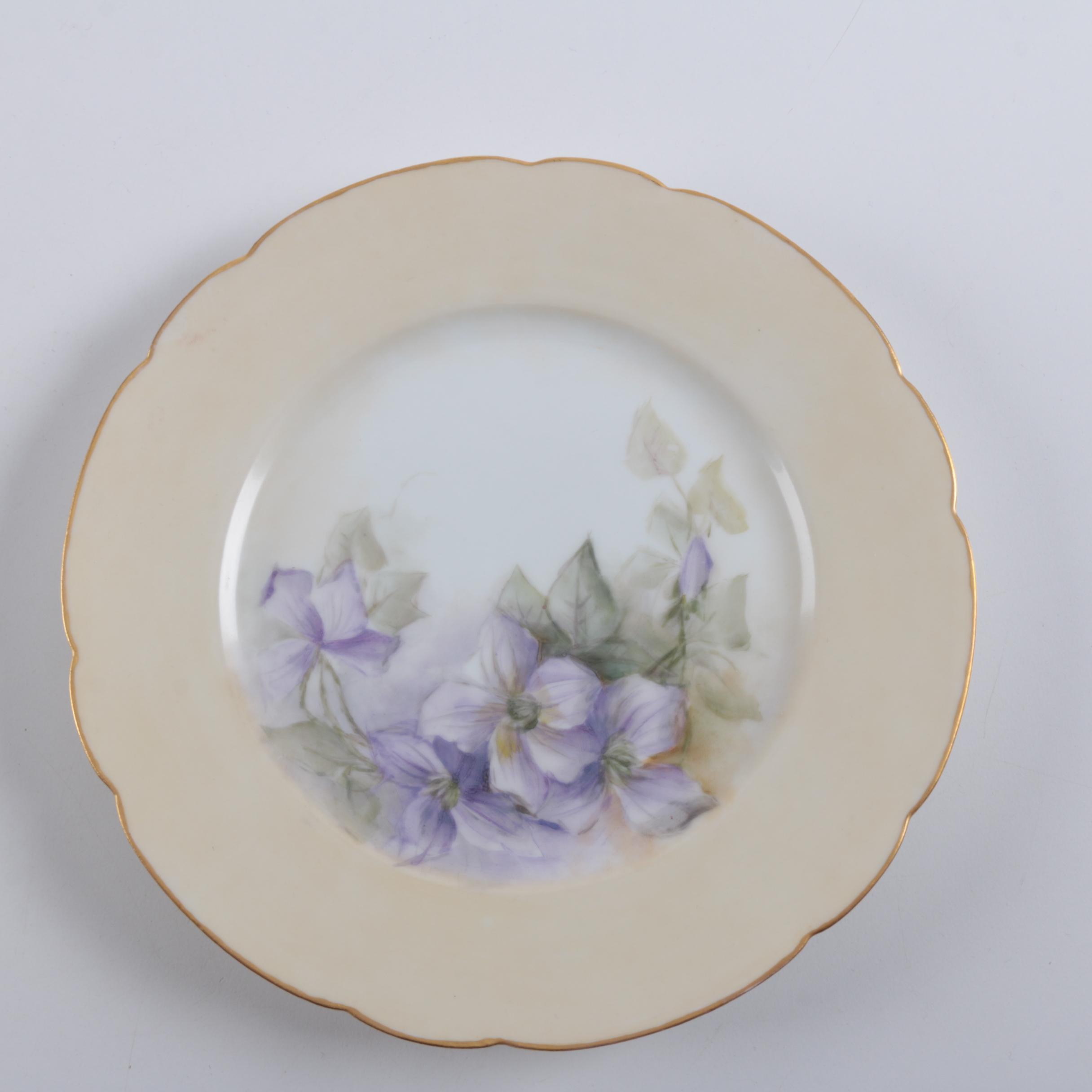 Hand Painted Haviland Limoges Porcelain Plates
