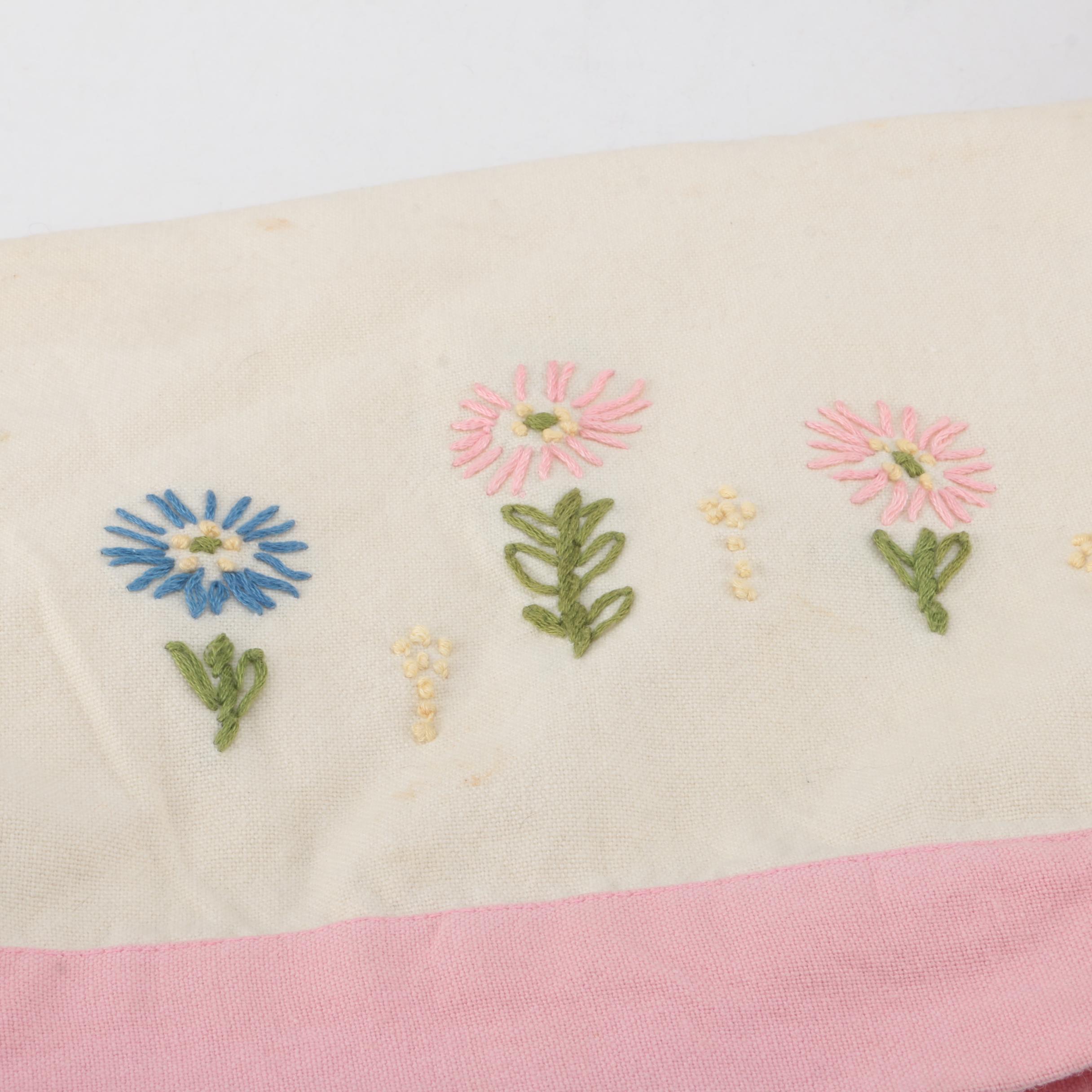 Vintage Needle-Work Embellished Linens
