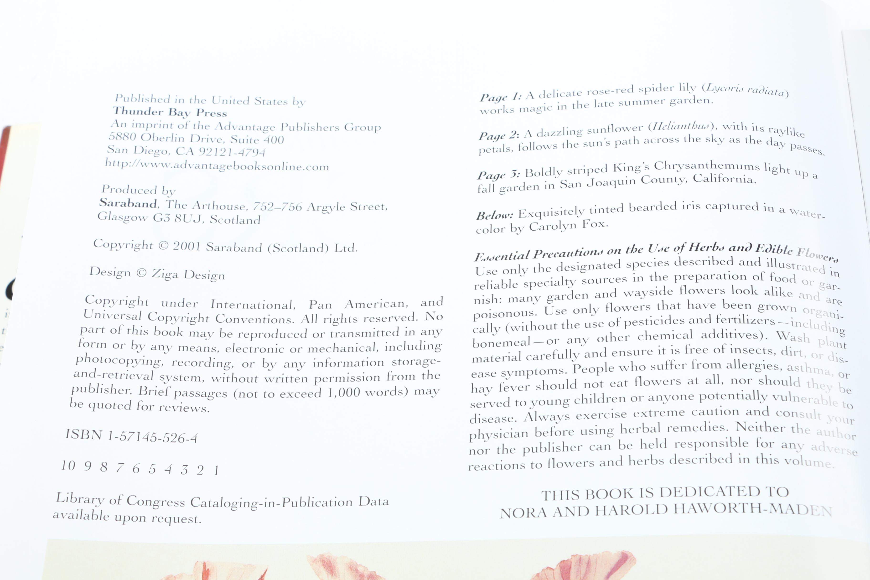 Books on Gardening Including 2001 "The Ultimate Book of Flowers"