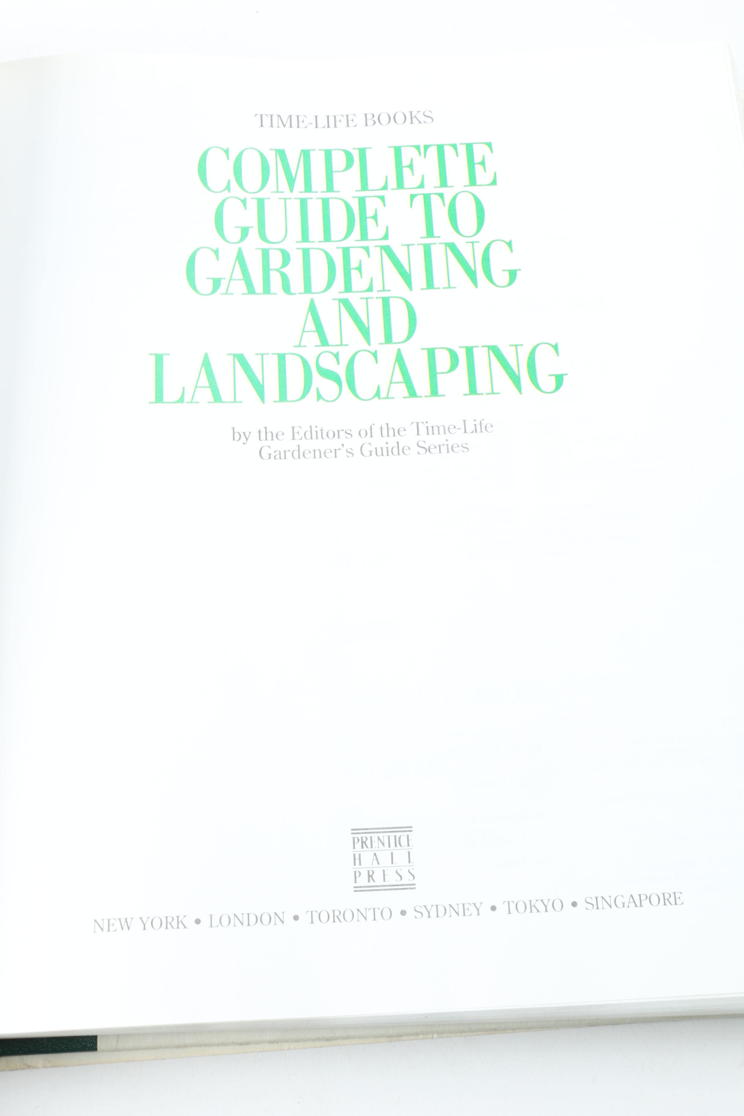 Books on Gardening Including 2001 "The Ultimate Book of Flowers"