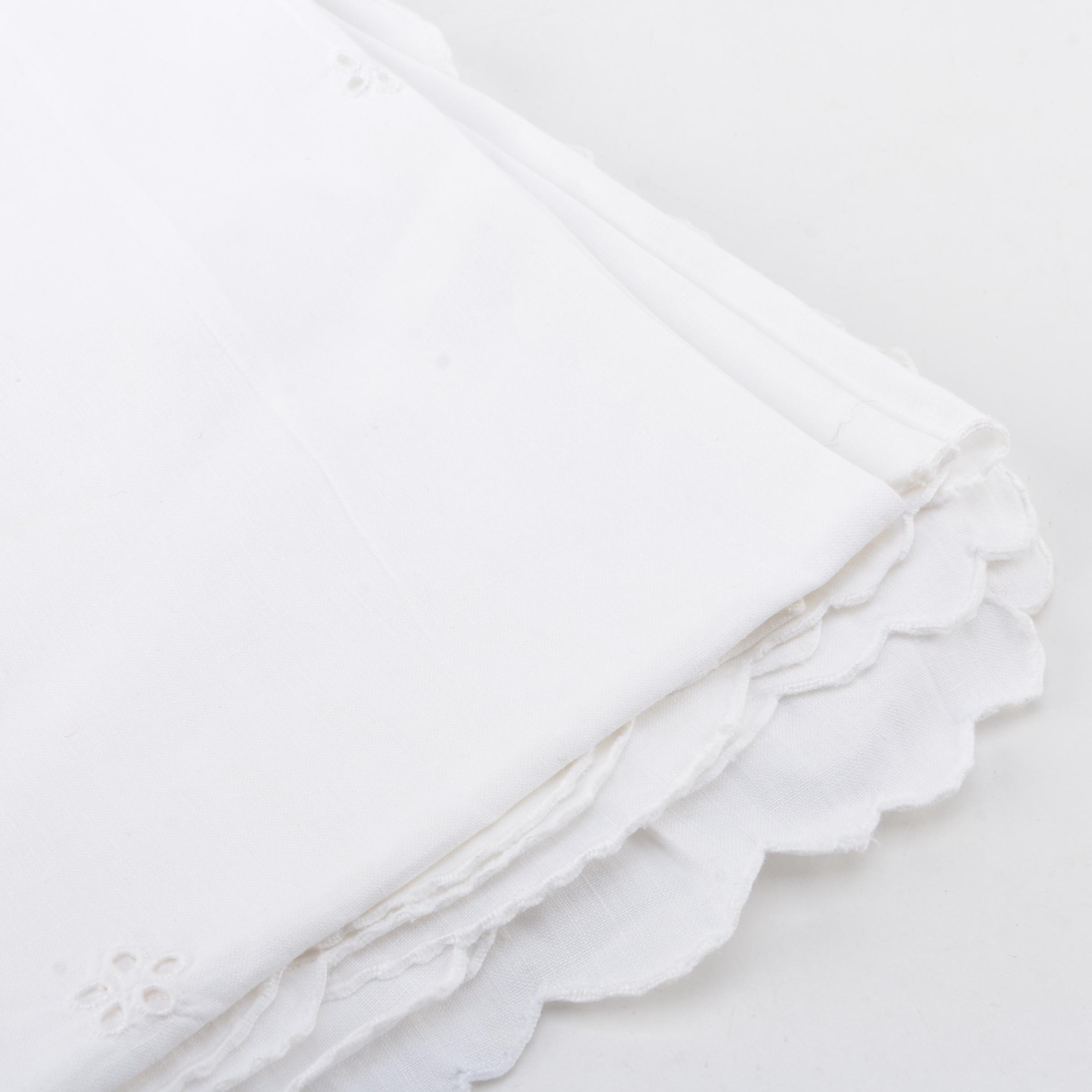 White Eyelet and Embroidered Linens