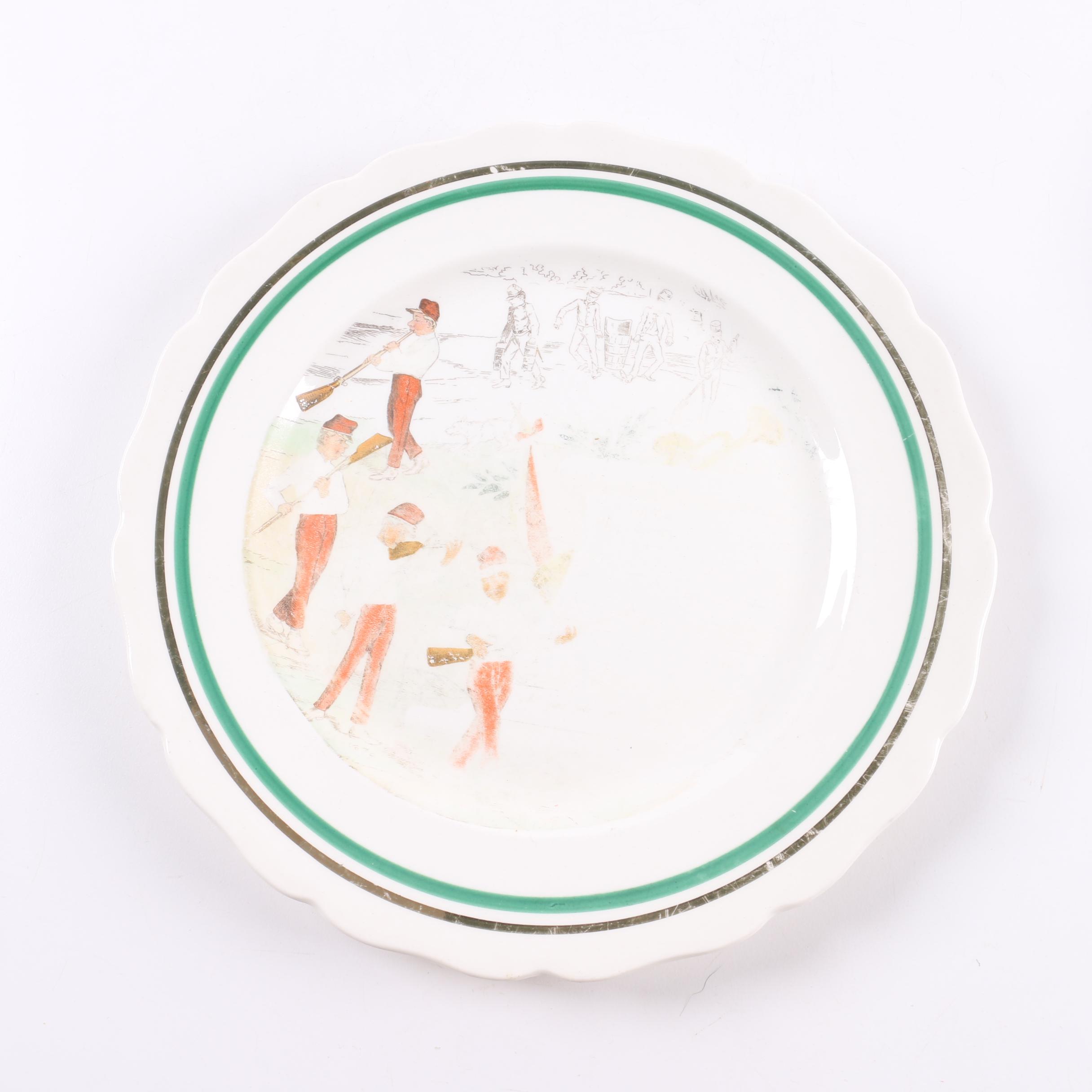 Vintage PV Parry Vielle French "Opera" Dinner Plates 1920s