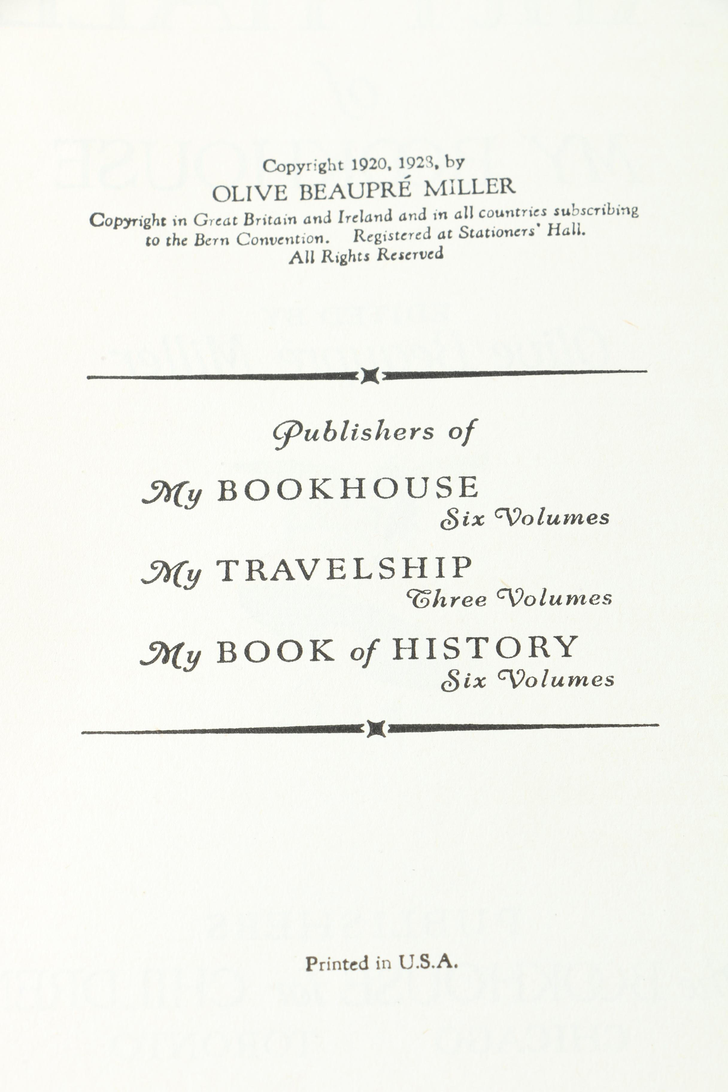 1920s "My Book House" Six-Volume Children's Book Set