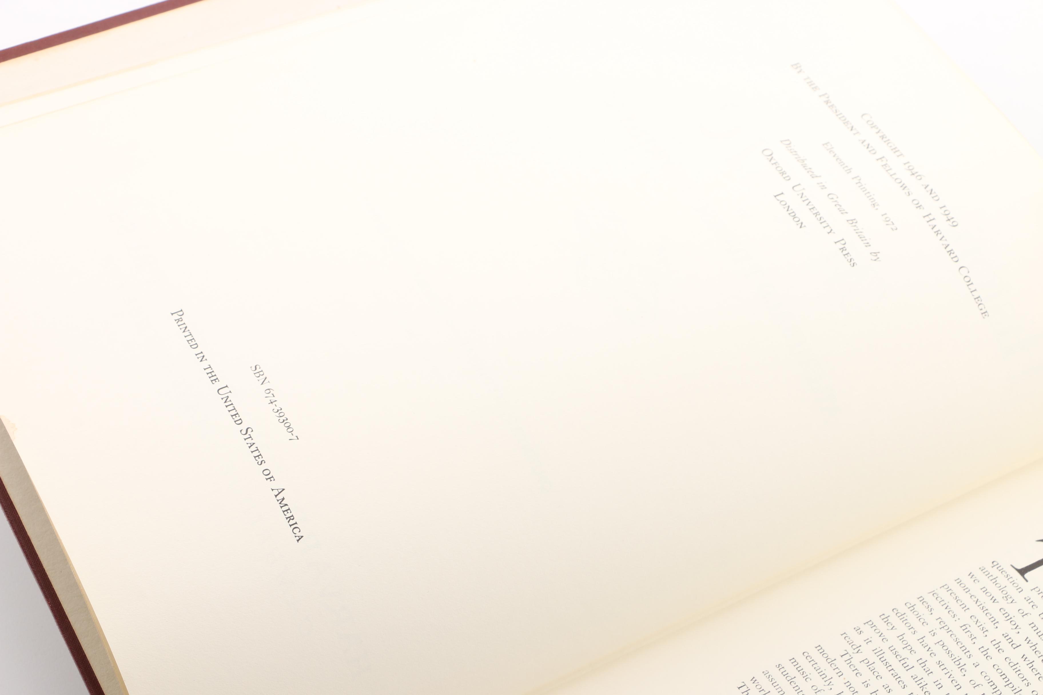 1972 "Historical Anthology of Music" in Two Volumes