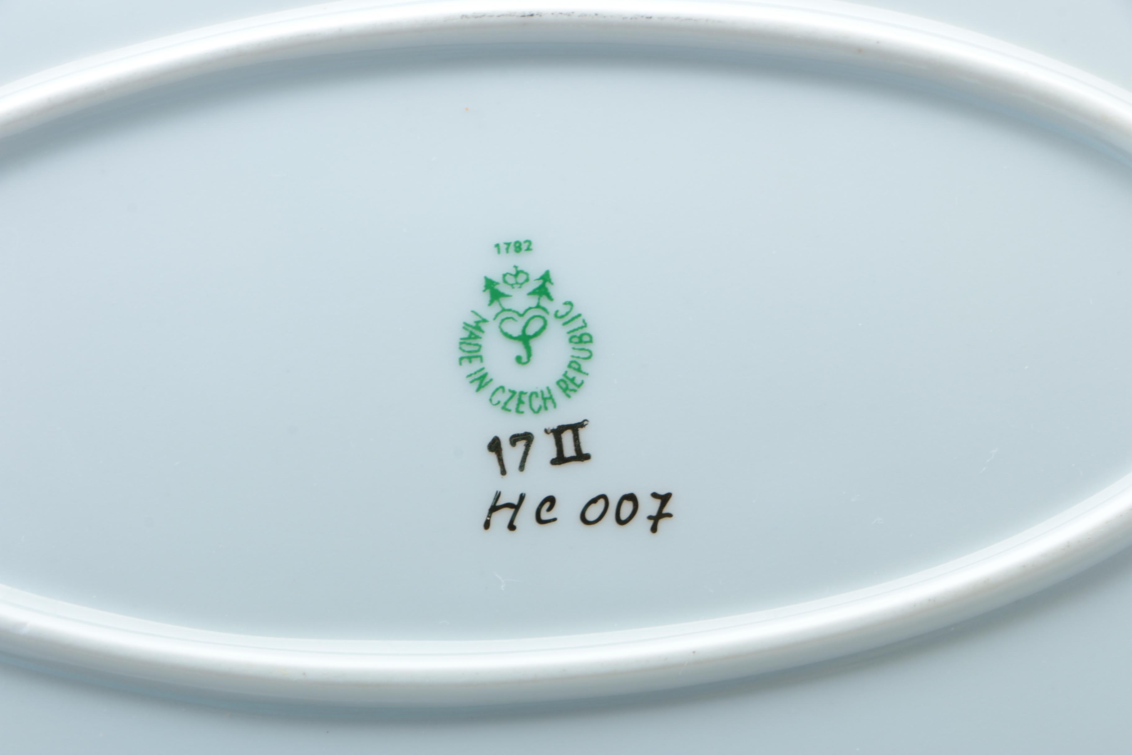 Haas & Czjzek Gold Rimmed White Porcelain Serveware