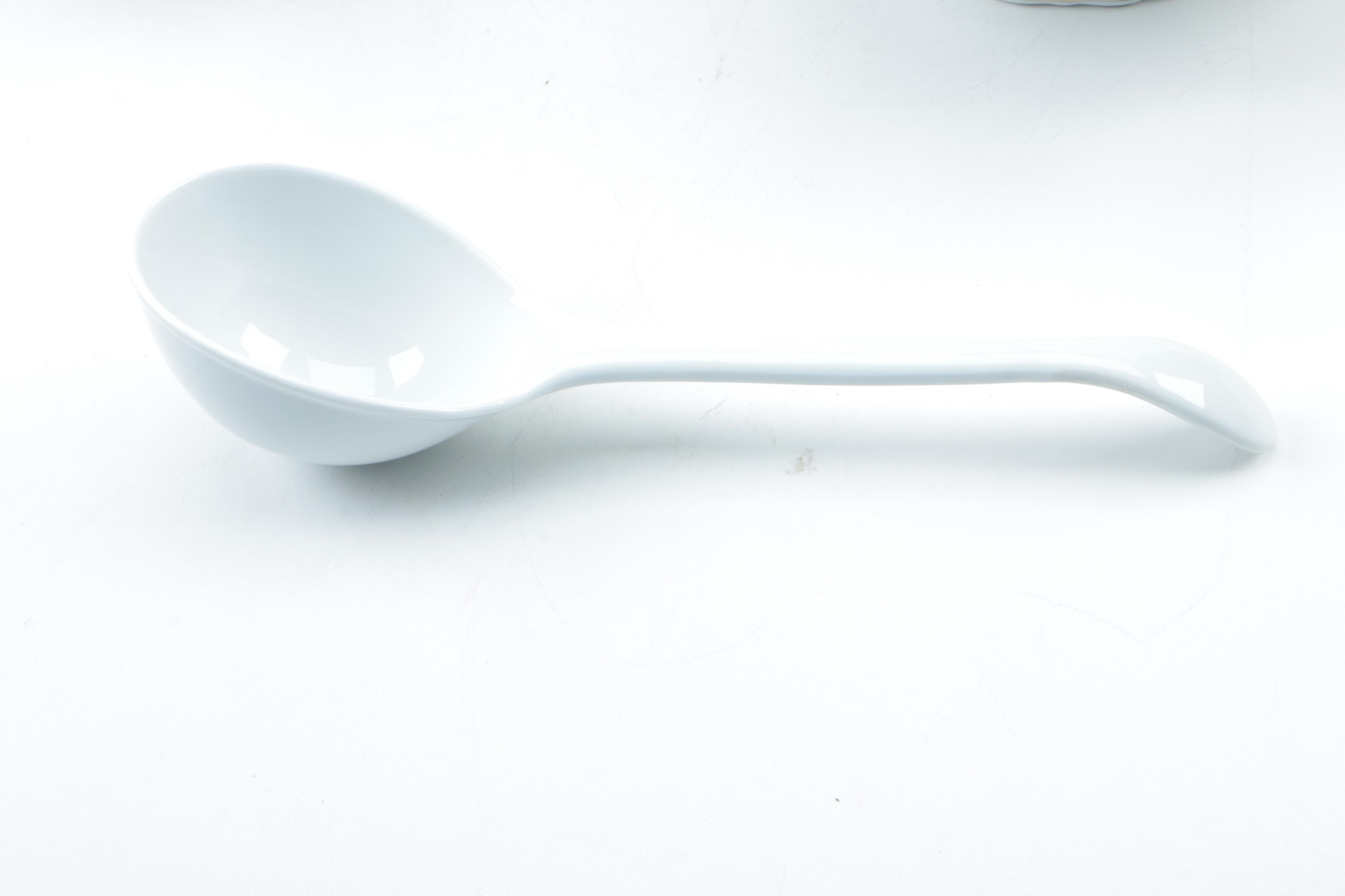 Haas & Czjzek Gold Rimmed White Porcelain Serveware