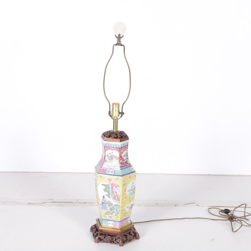 Vintage Chinese Style Ceramic Table Lamp