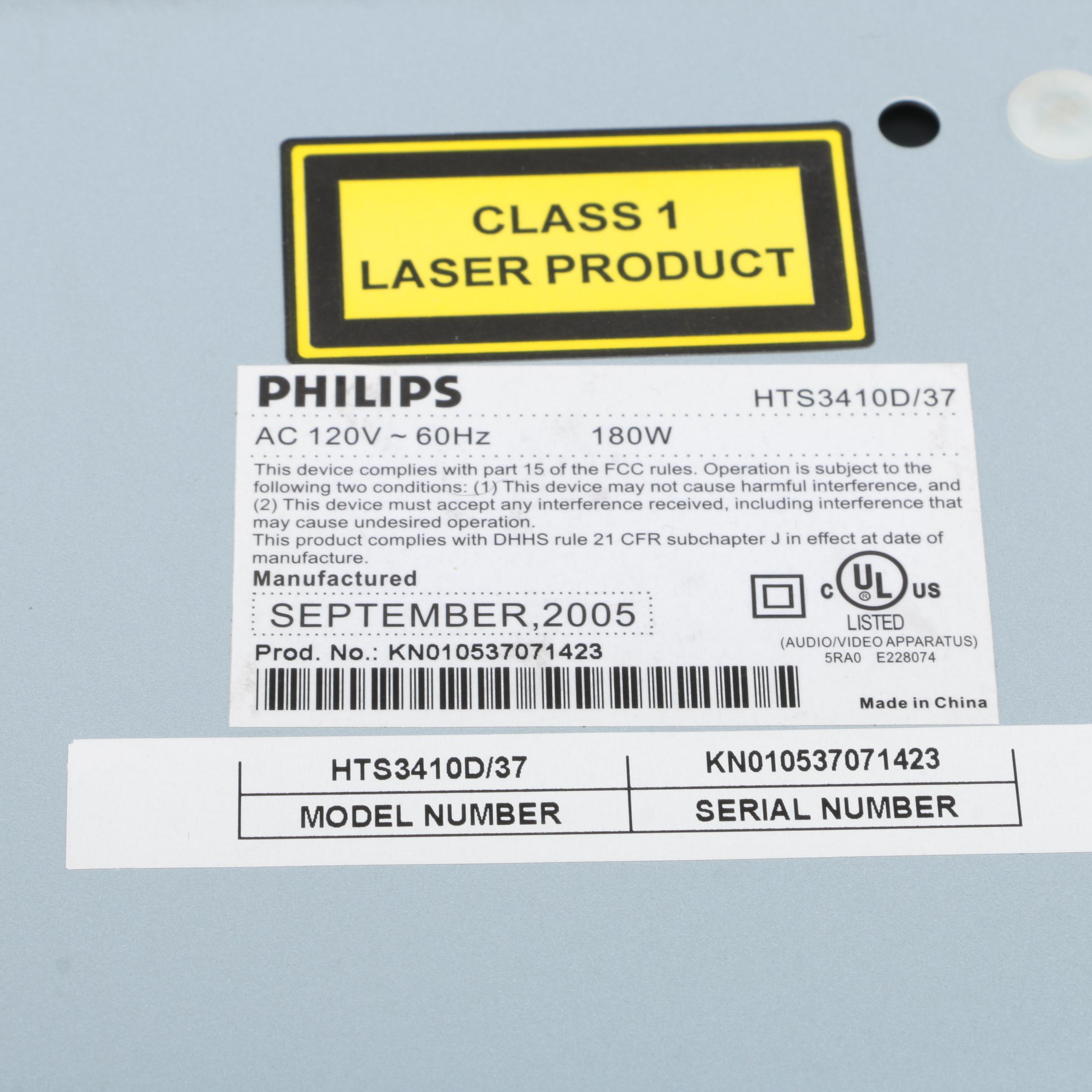 Philips HTS3410D Home Theater System