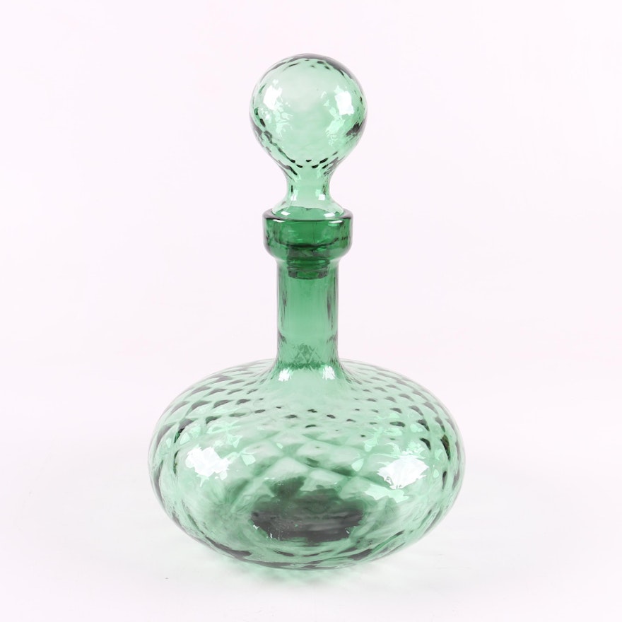 Green Glass Decanter