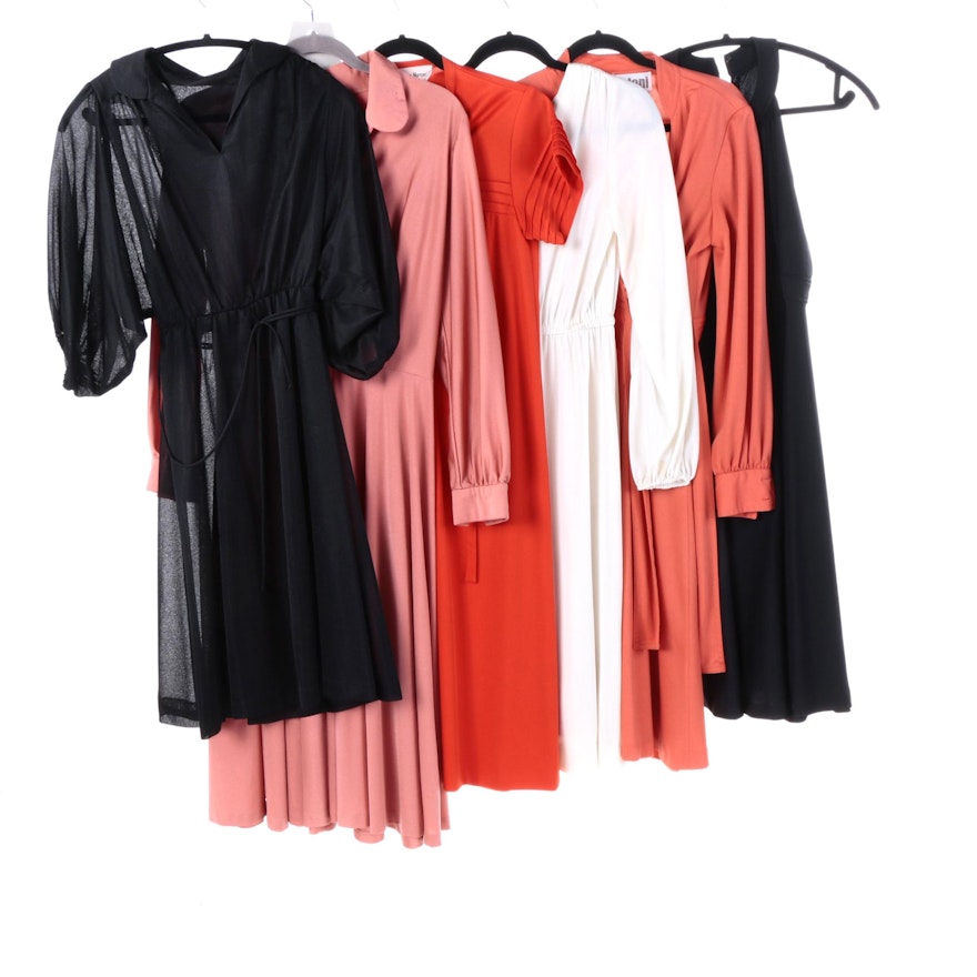 1970s Disco Midi Dresses Including Albert Nipon