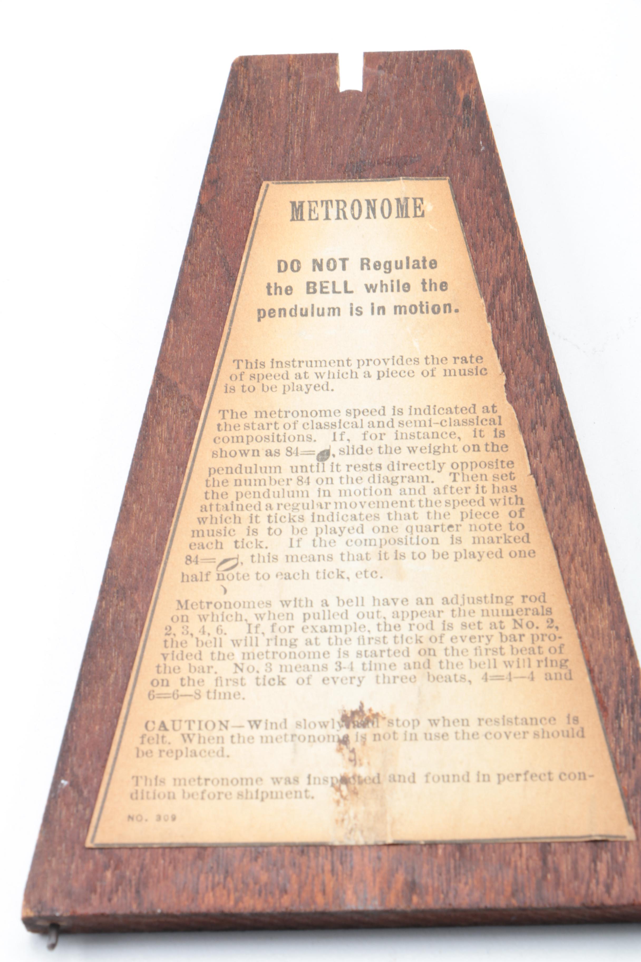 Seth Thomas Metronome De Maelzel