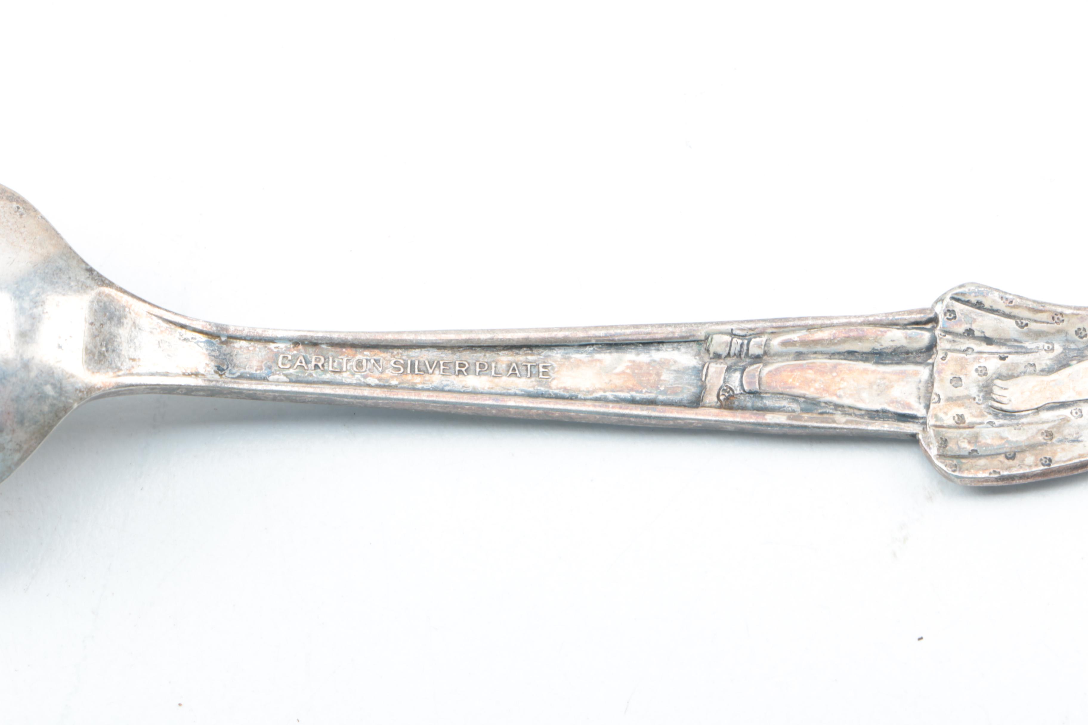 Vintage Carlton Silver Plate "Dionne Quintuplets" Children's Spoons