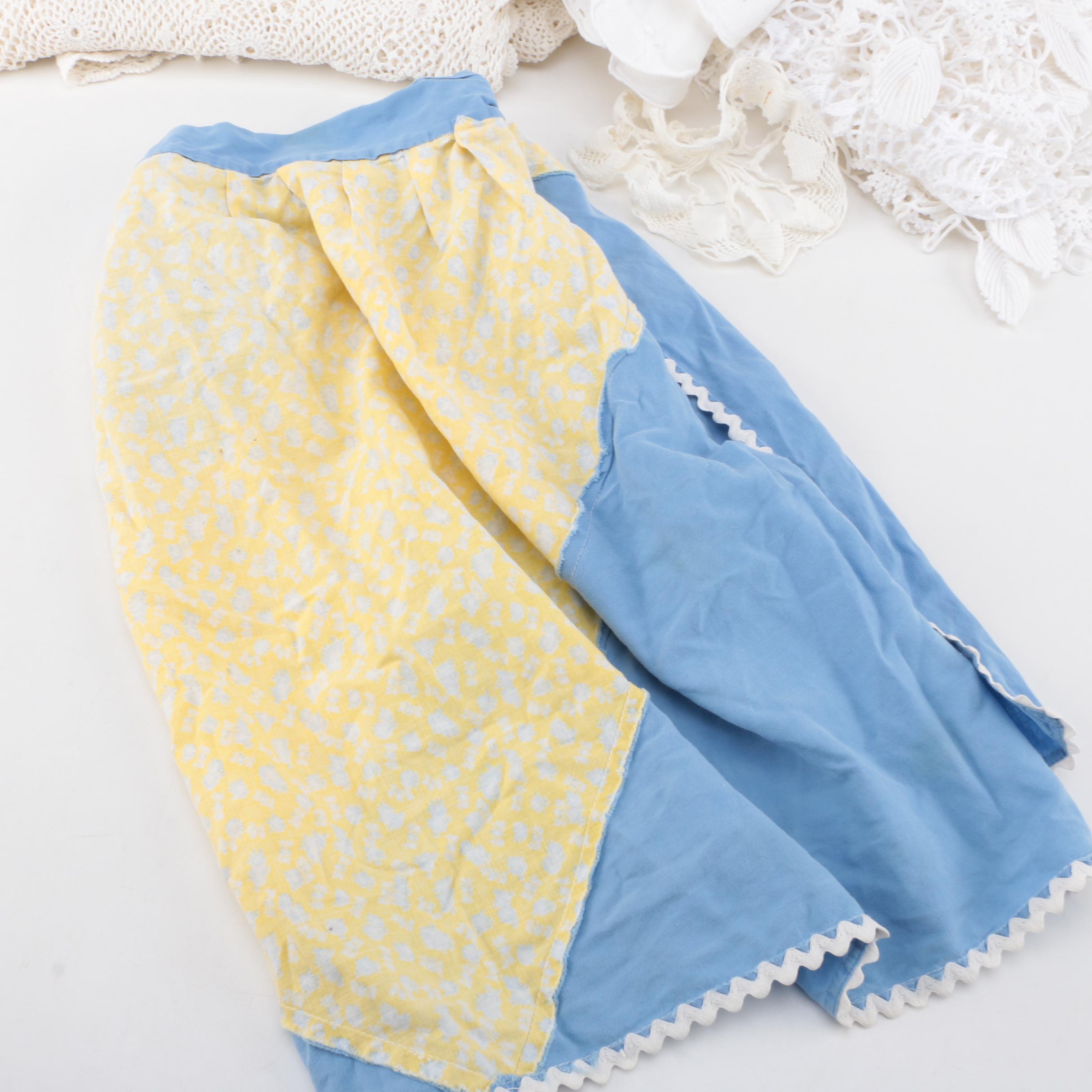 Assorted Vintage Aprons and Linens