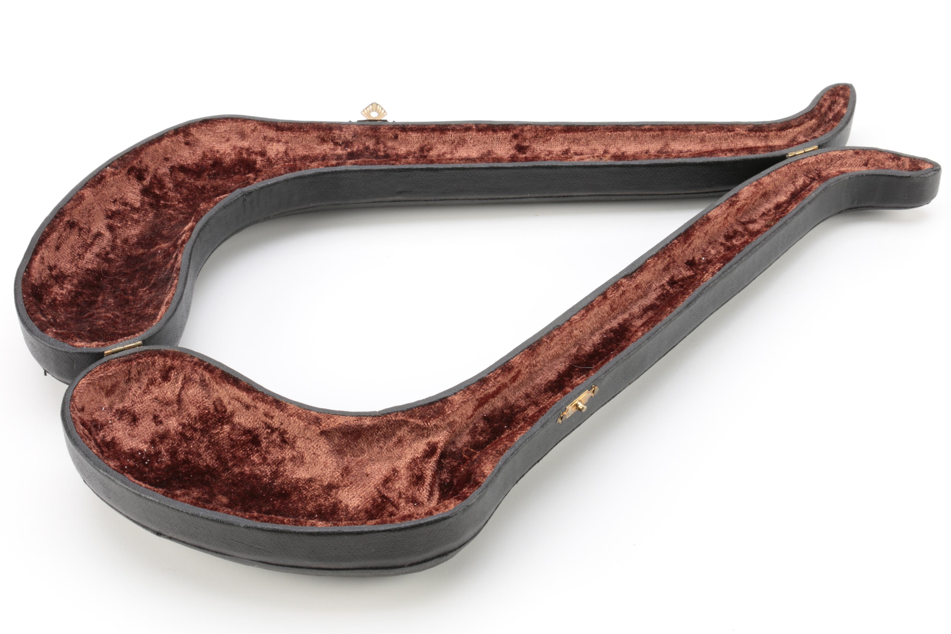 Carved Meerschaum Pipe with Case