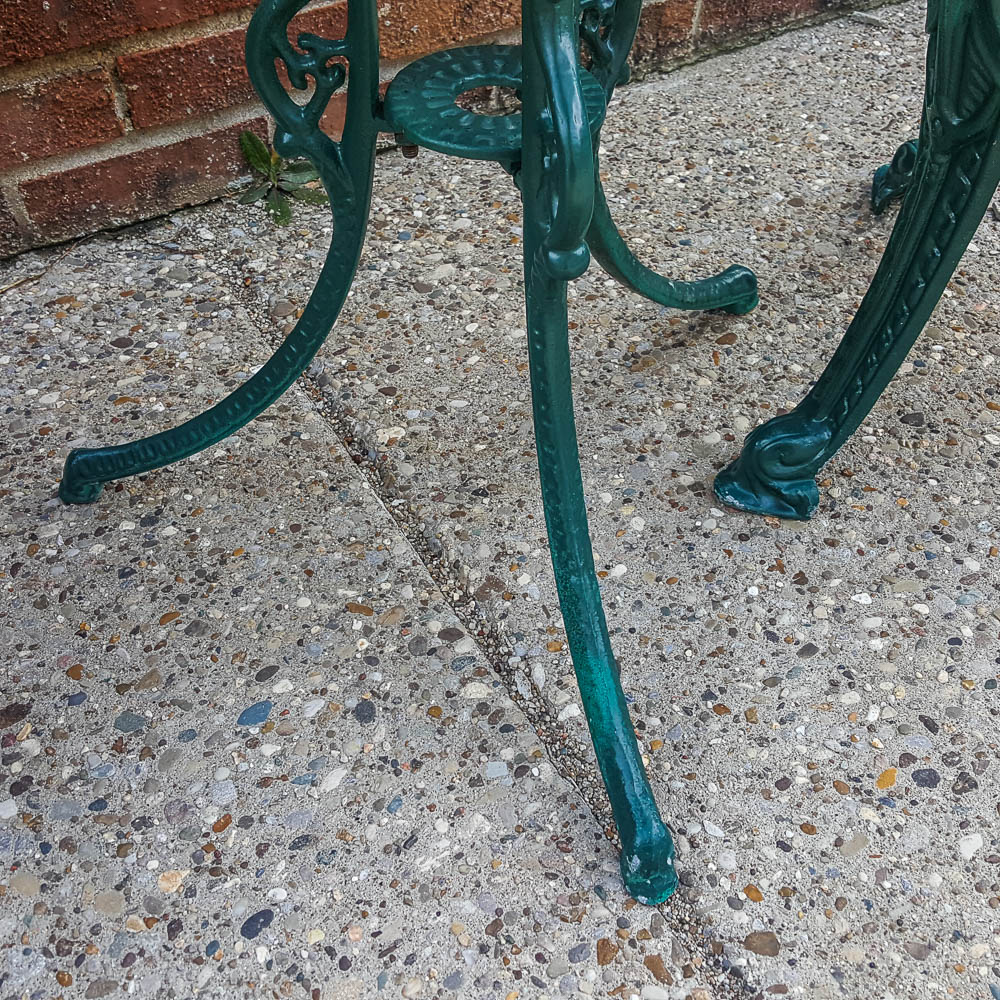 Painted Victorian Style Cast Iron Bistro Set