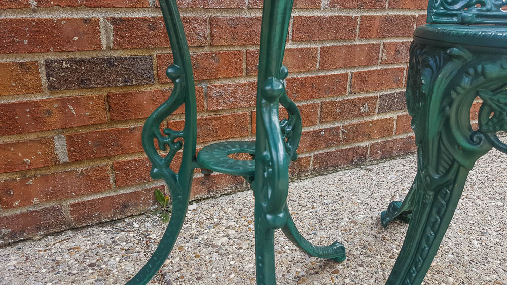 Painted Victorian Style Cast Iron Bistro Set