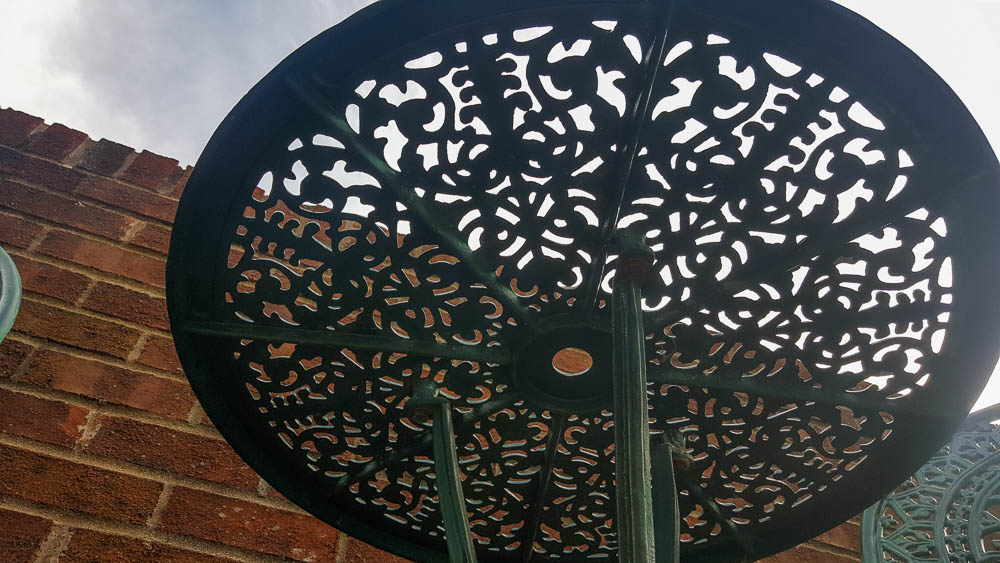 Painted Victorian Style Cast Iron Bistro Set