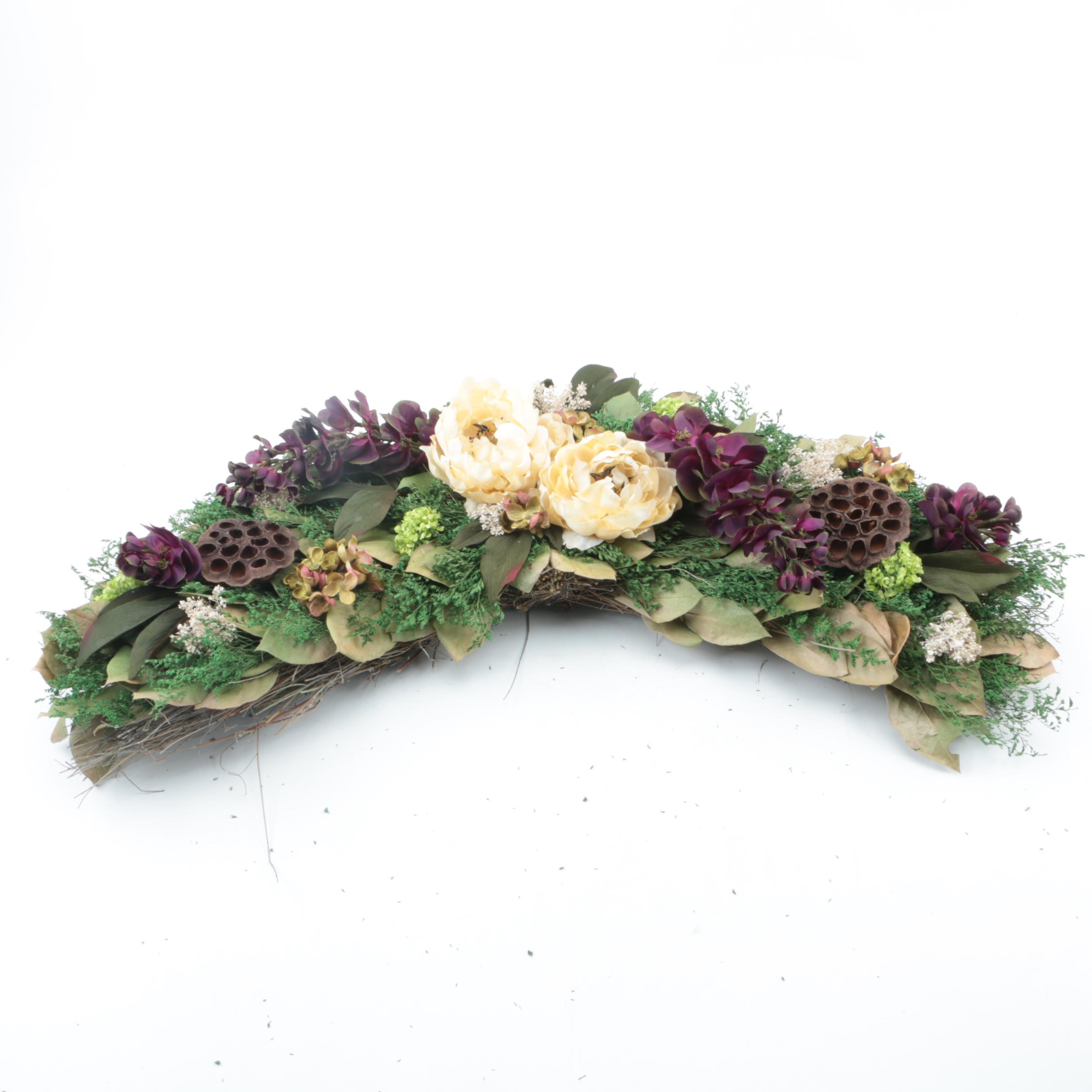 Faux Floral and Foliage Wall Decorations