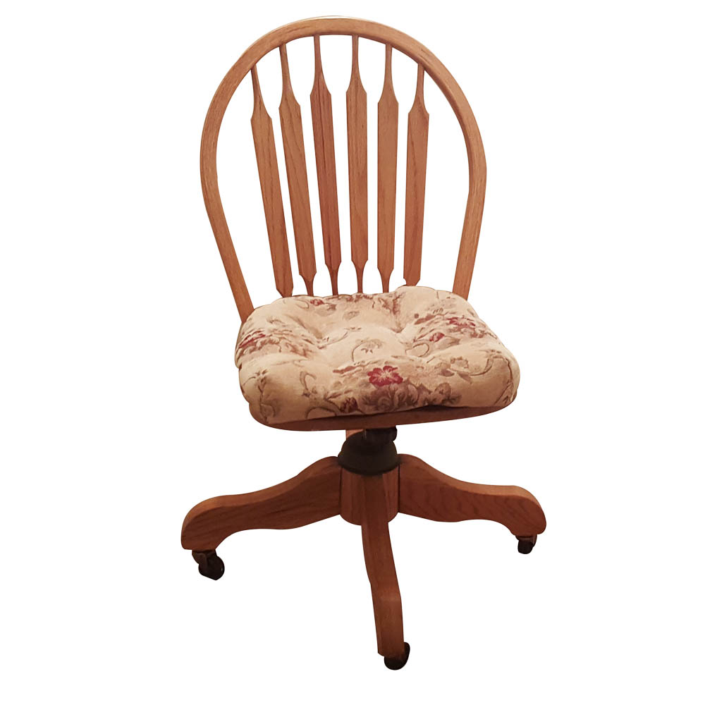 Windsor Style Desk Chair on Casters