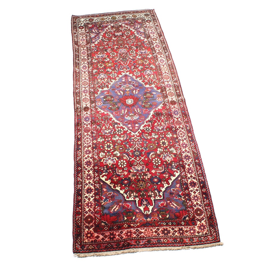 Vintage Hand-Knotted Persian Malayer Sarouk Carpet Runner