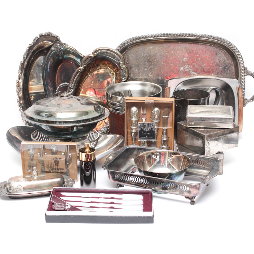 Silver Plate Serveware Assortment