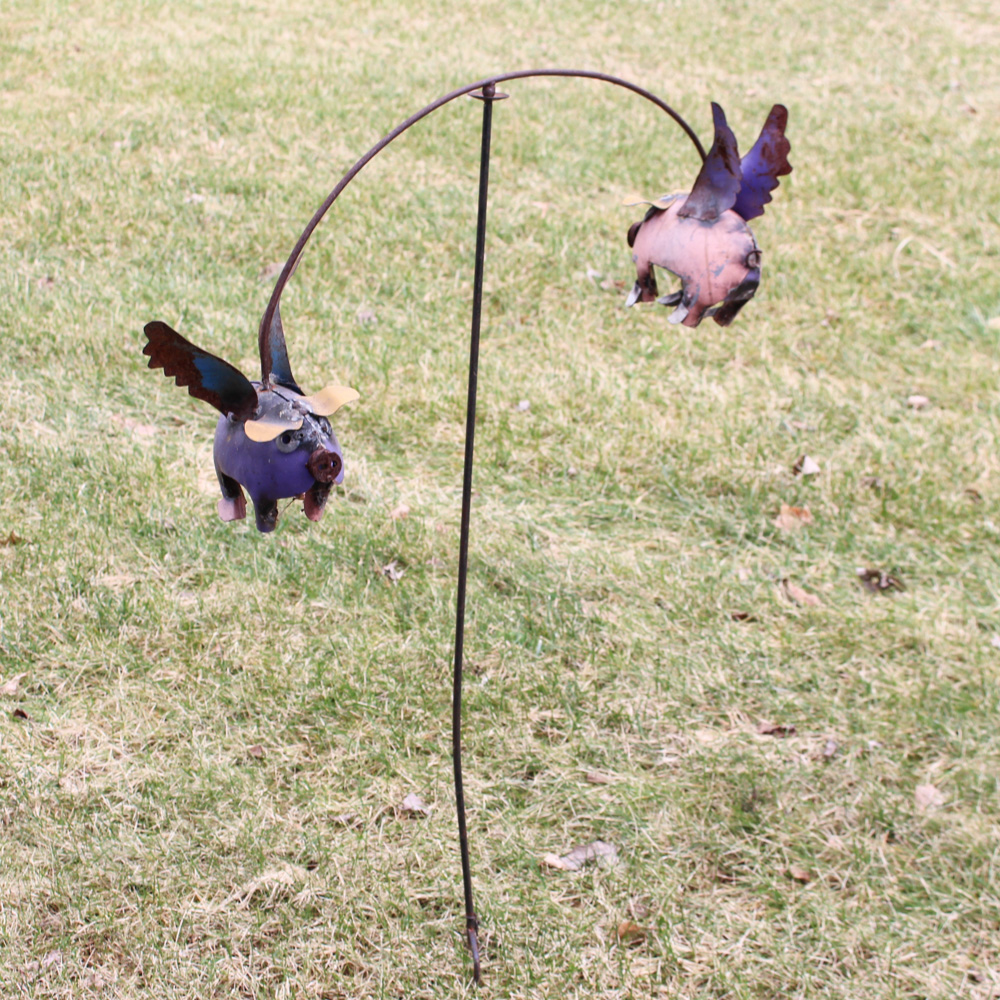 When Pigs Fly Metal Sculpture