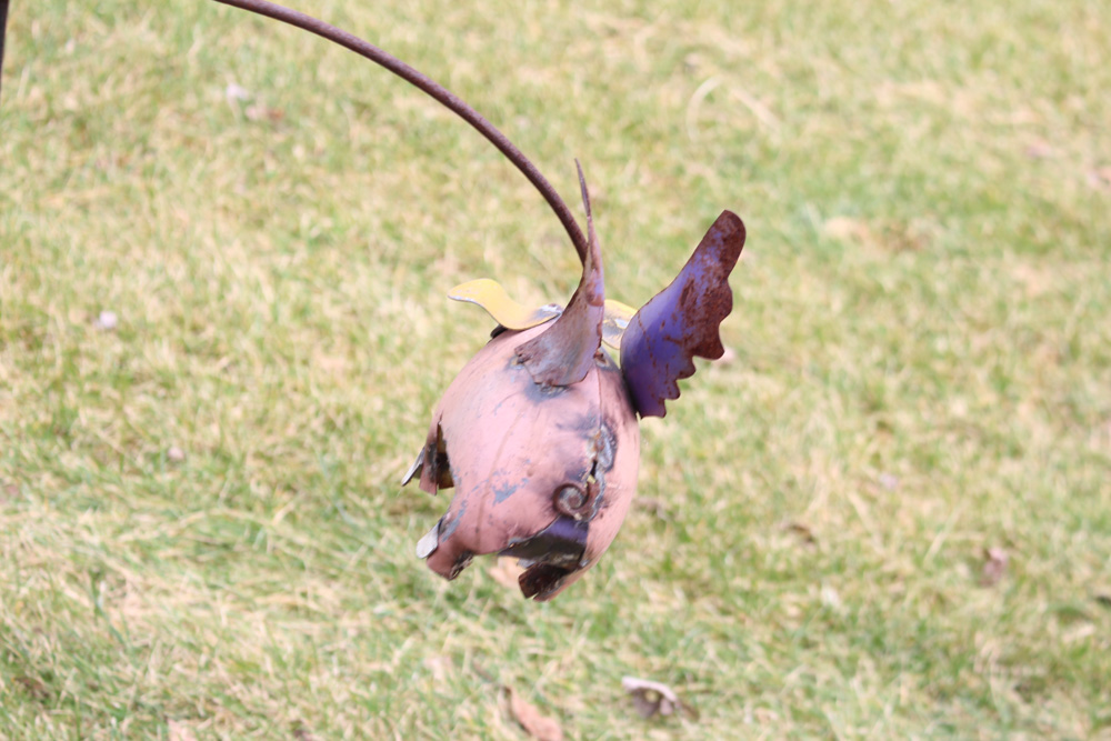 When Pigs Fly Metal Sculpture