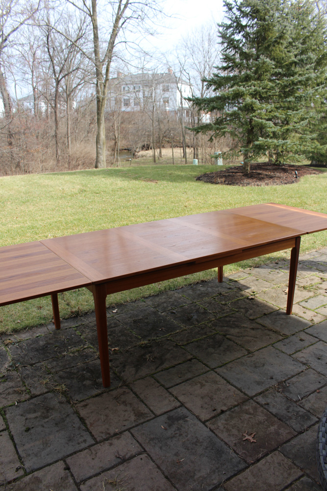 Danish Modern Teak Draw-Leaf Table by Skovby Mobelfabrik