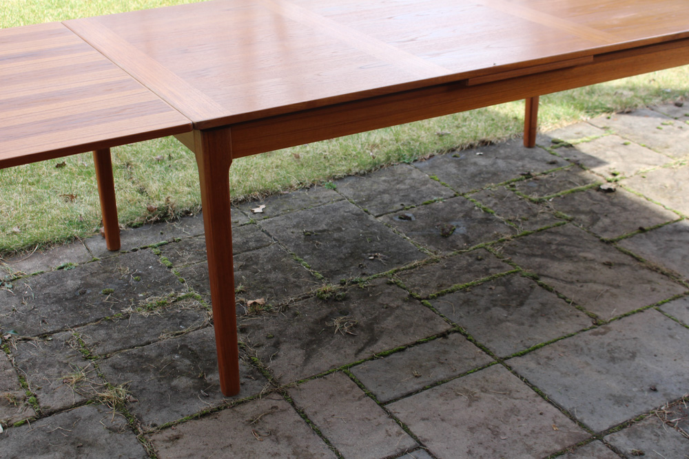 Danish Modern Teak Draw-Leaf Table by Skovby Mobelfabrik