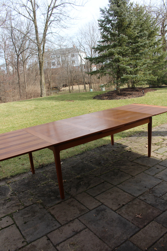 Danish Modern Teak Draw-Leaf Table by Skovby Mobelfabrik