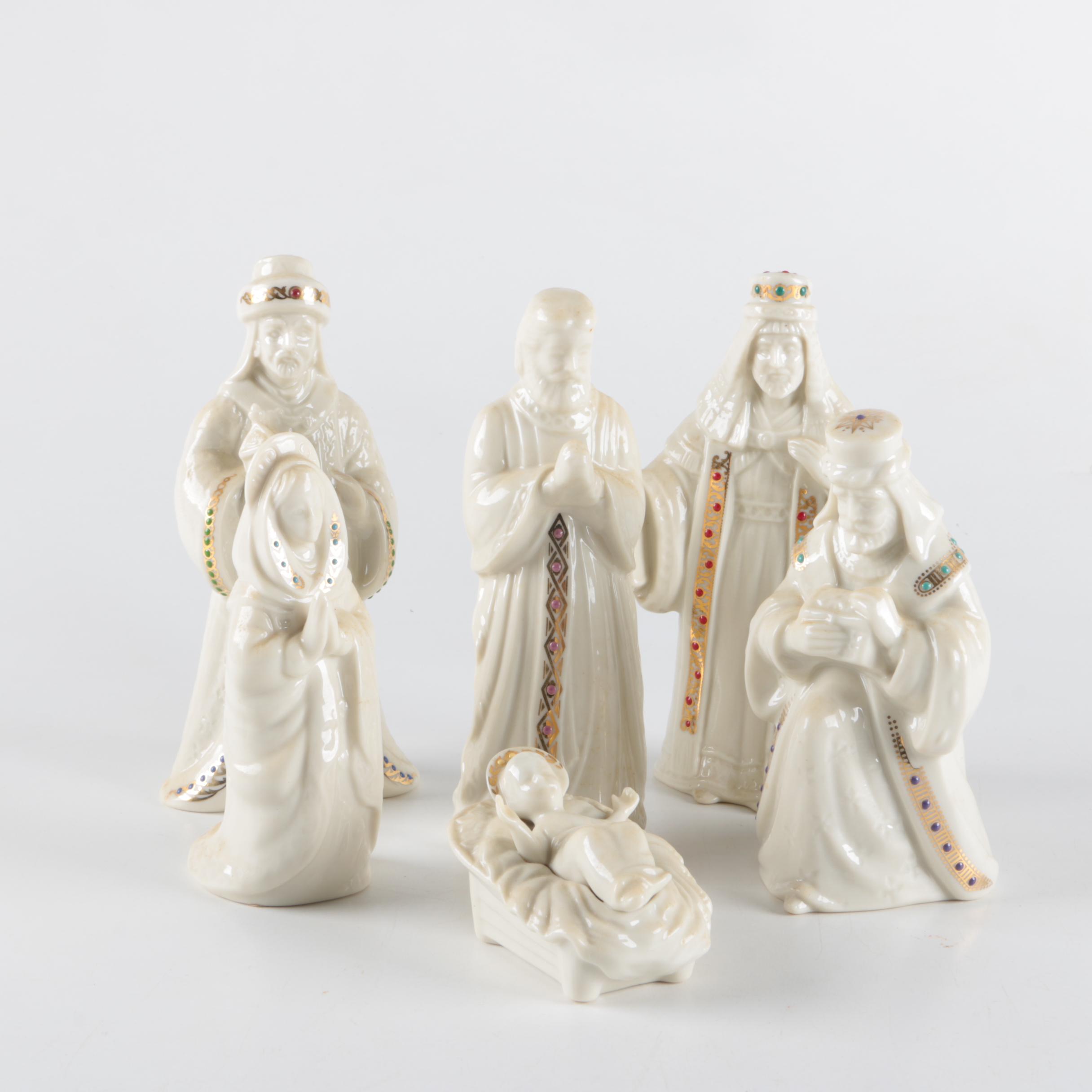 Lenox China Jewels Collection Christmas Nativity Figurines